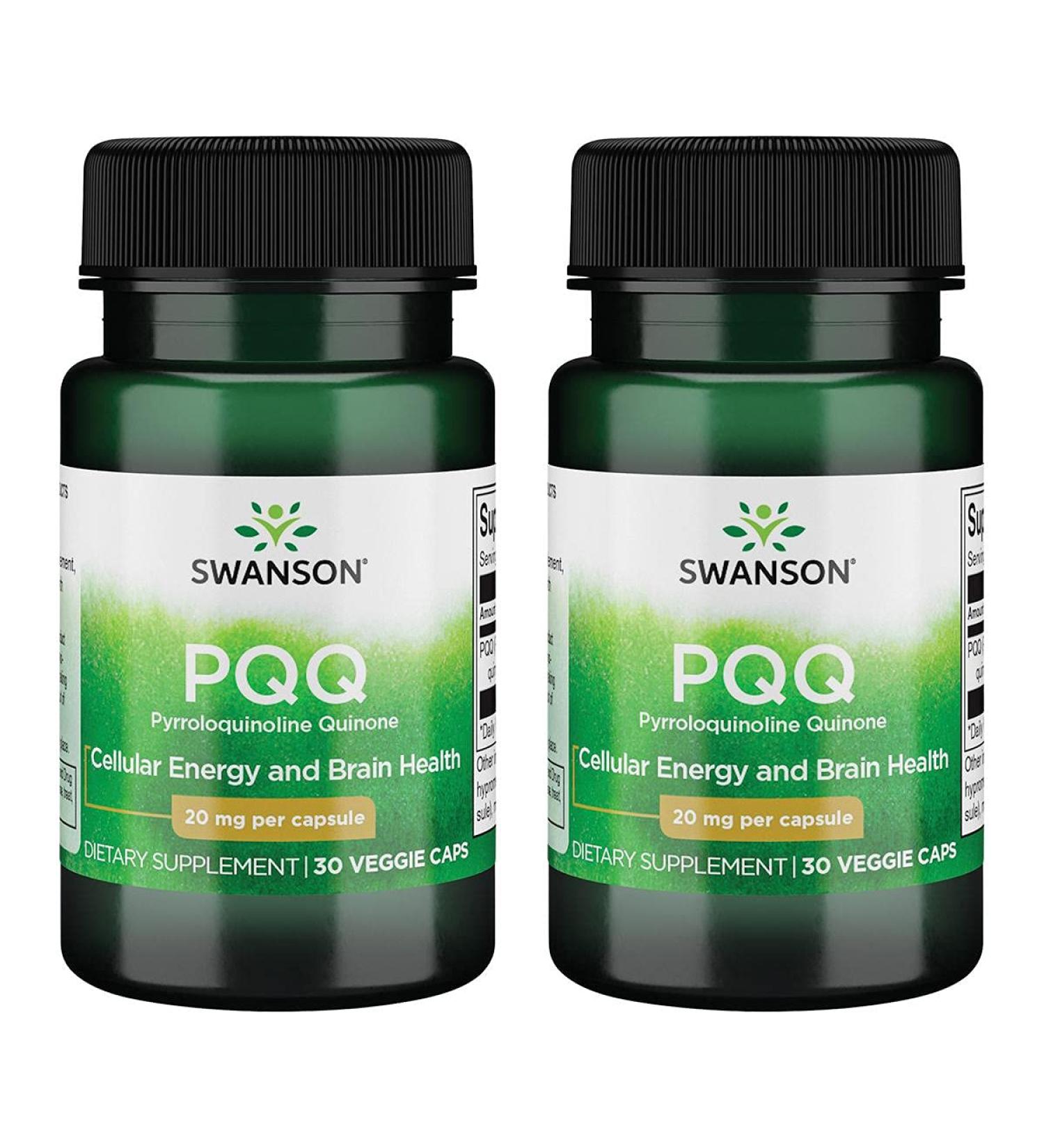 Swanson PQQ Pyrroloquinoline Quinone 20mg 30 Veg Caps - 2 Pack - Buy Online on GoSupps.com