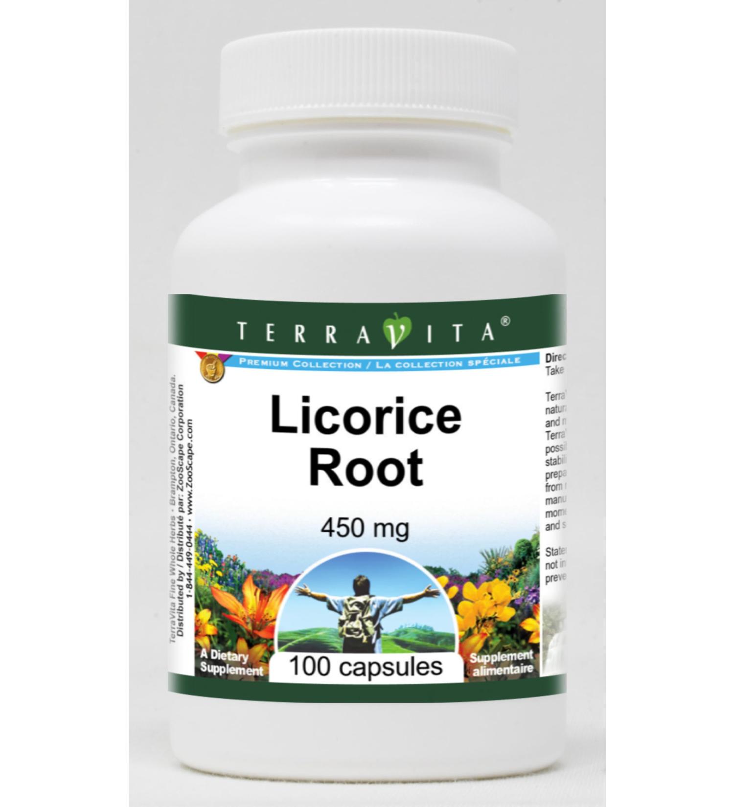 Licorice Root - 450 mg (100 Capsules ZIN: 511141) - 3 Pack - Buy Online on GoSupps.com