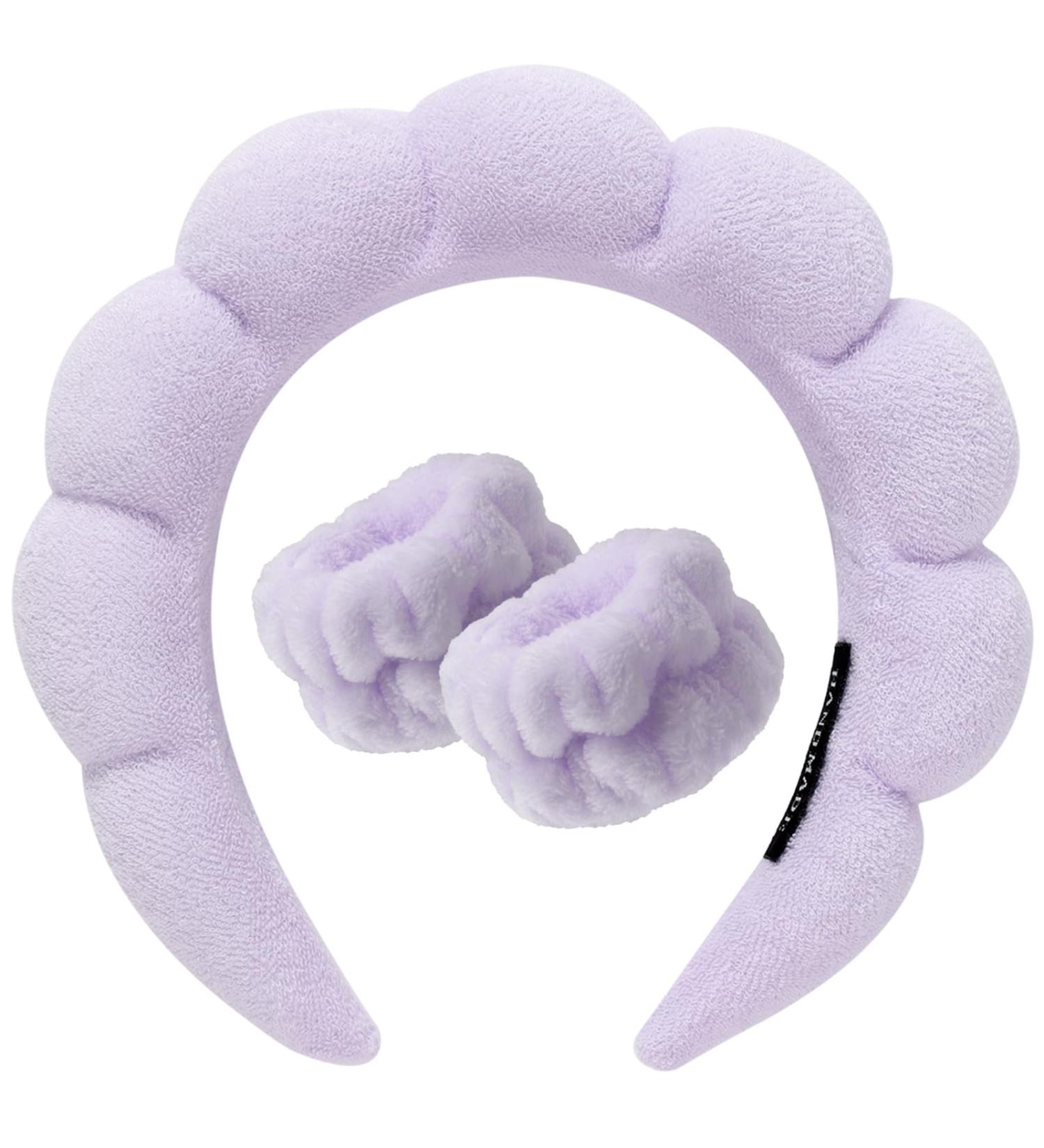 DRESHOW Spa Headband for Washing Face Wristband Set Sponge Soft Terry Cloth Makeup Skincare Non Slip Headband for Women 1 Set: 83-LP - Buy Online on GoSupps.com