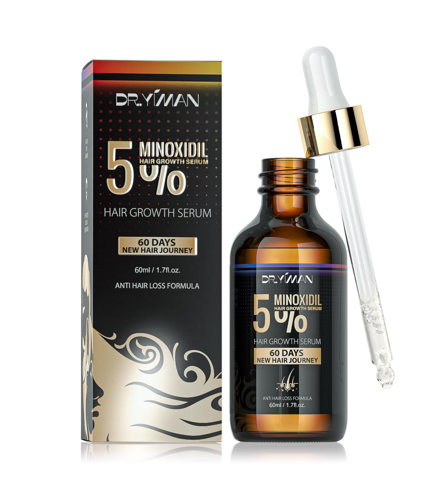 5% Minoxidil Hair Growth Serum for Men & Women - Effective Treatment for Hair Loss Boost Follicles & Regrowth - Buy Online on GoSupps.com