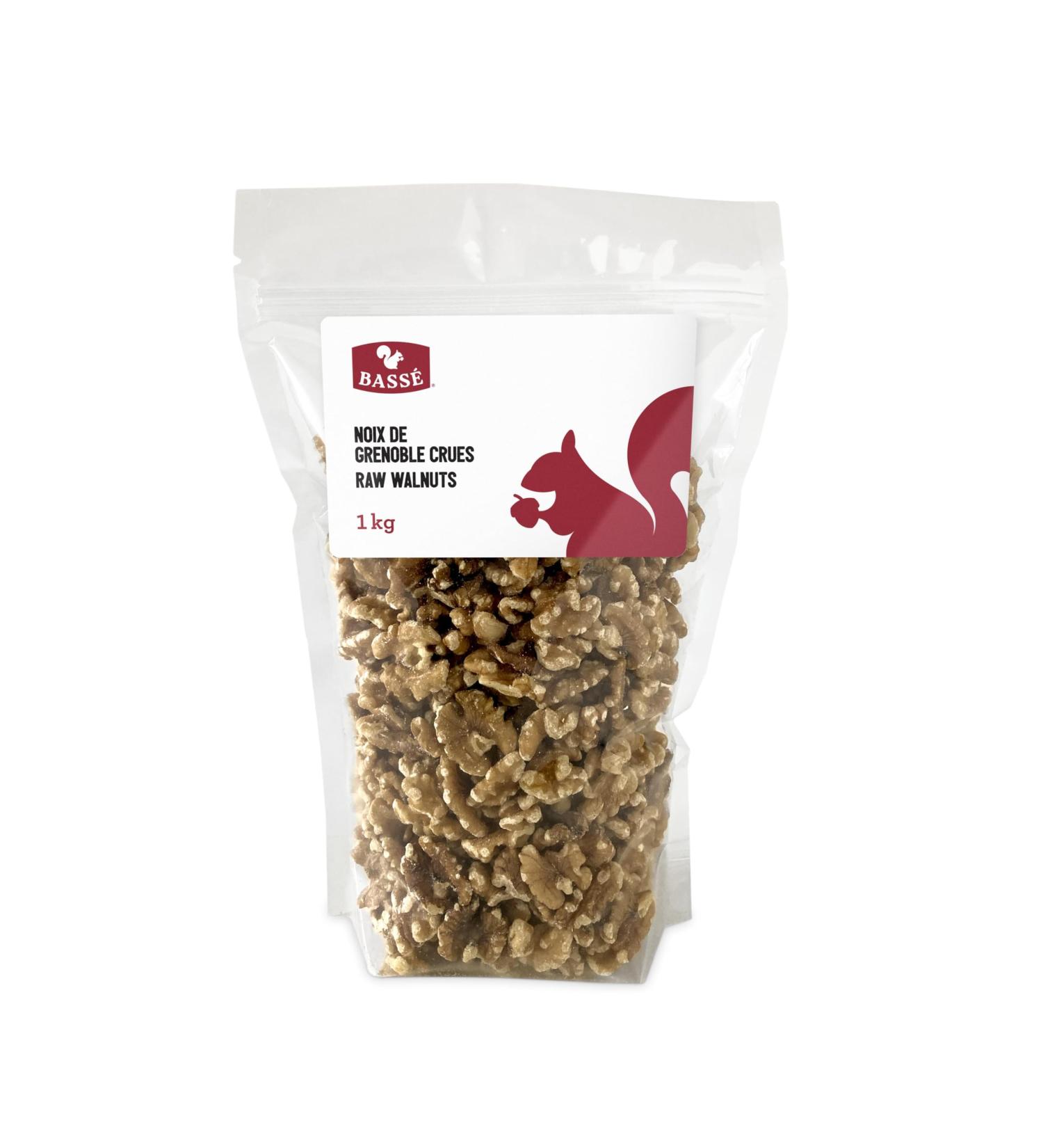 Bass Raw California Walnut Halves 1kg - Kosher Bulk Size for Snacking Baking & Cooking Essentials.