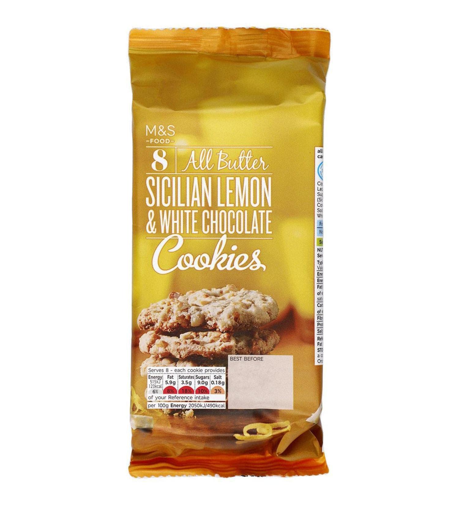 Marks and Spencer Marks and Spencer M&S Food Vegetarian Sicilian Butter Cookies with Lemon and White Chocolate | 2 x 225 g - Buy Online on GoSupps.com