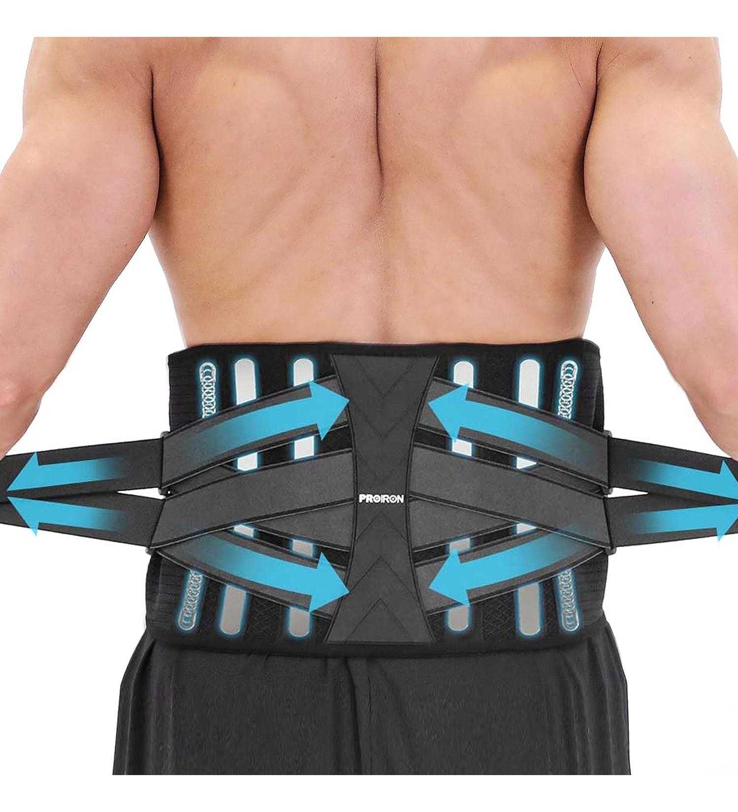 PROIRON Back Support with Lumbar Cushion | Ergonomic Back Support Belt for Men & Women | Ultimate Lumbar Support for Pain Relief - Buy Online on GoSupps.com
