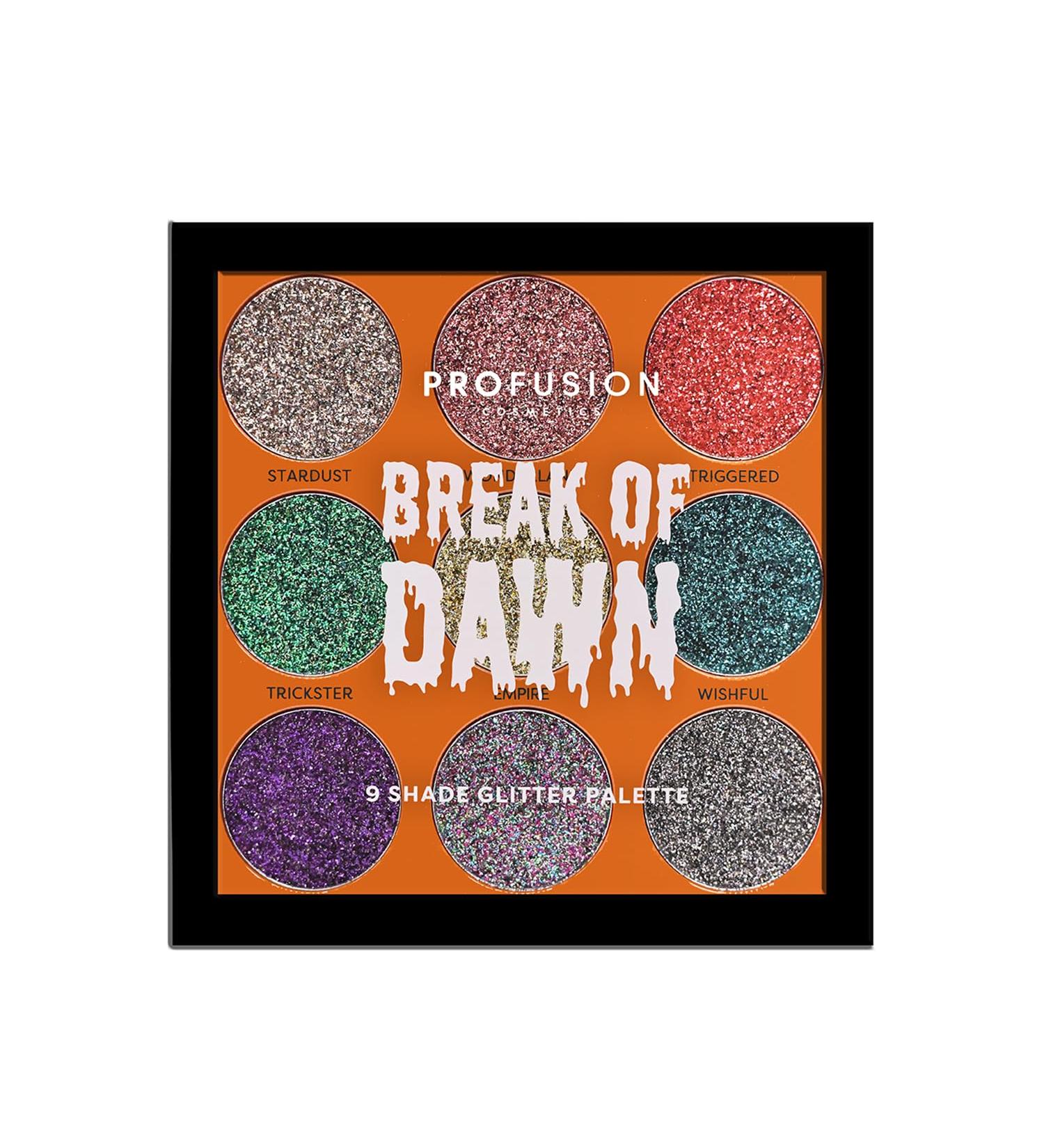 Profusion Cosmetics Spookarama | Break of Dawn 9-Shade Pressed Glitter Palette