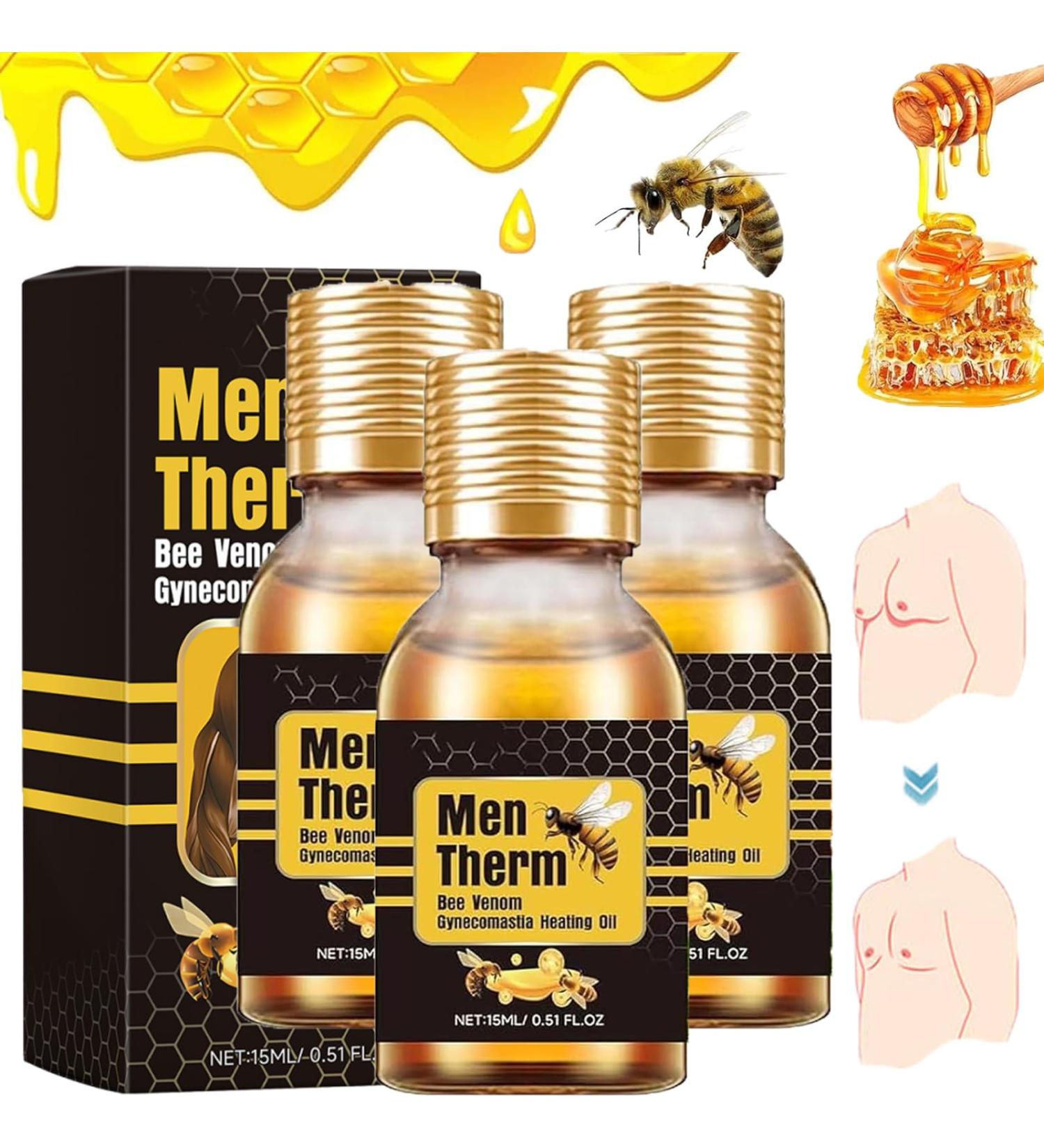 Mentherm Gynecomastia Heating Oil & Gel for Men | Strengthen Chest Muscles - 3 Bottles - Buy Online on GoSupps.com