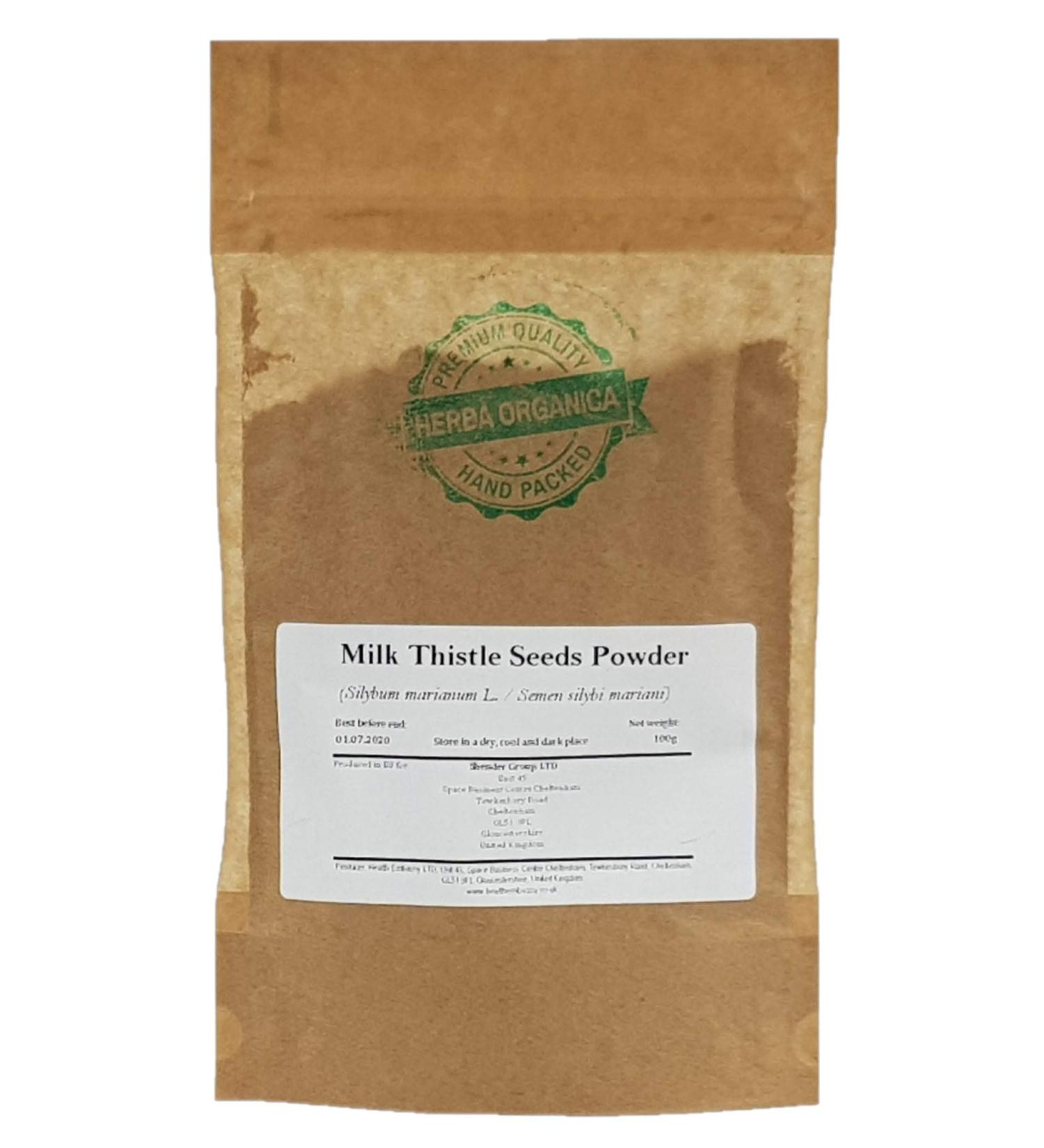 Herba Organica Milk Thistle Seeds Powder - Silybum Marianum L (100g) 100 Ounce (Pack of 1)