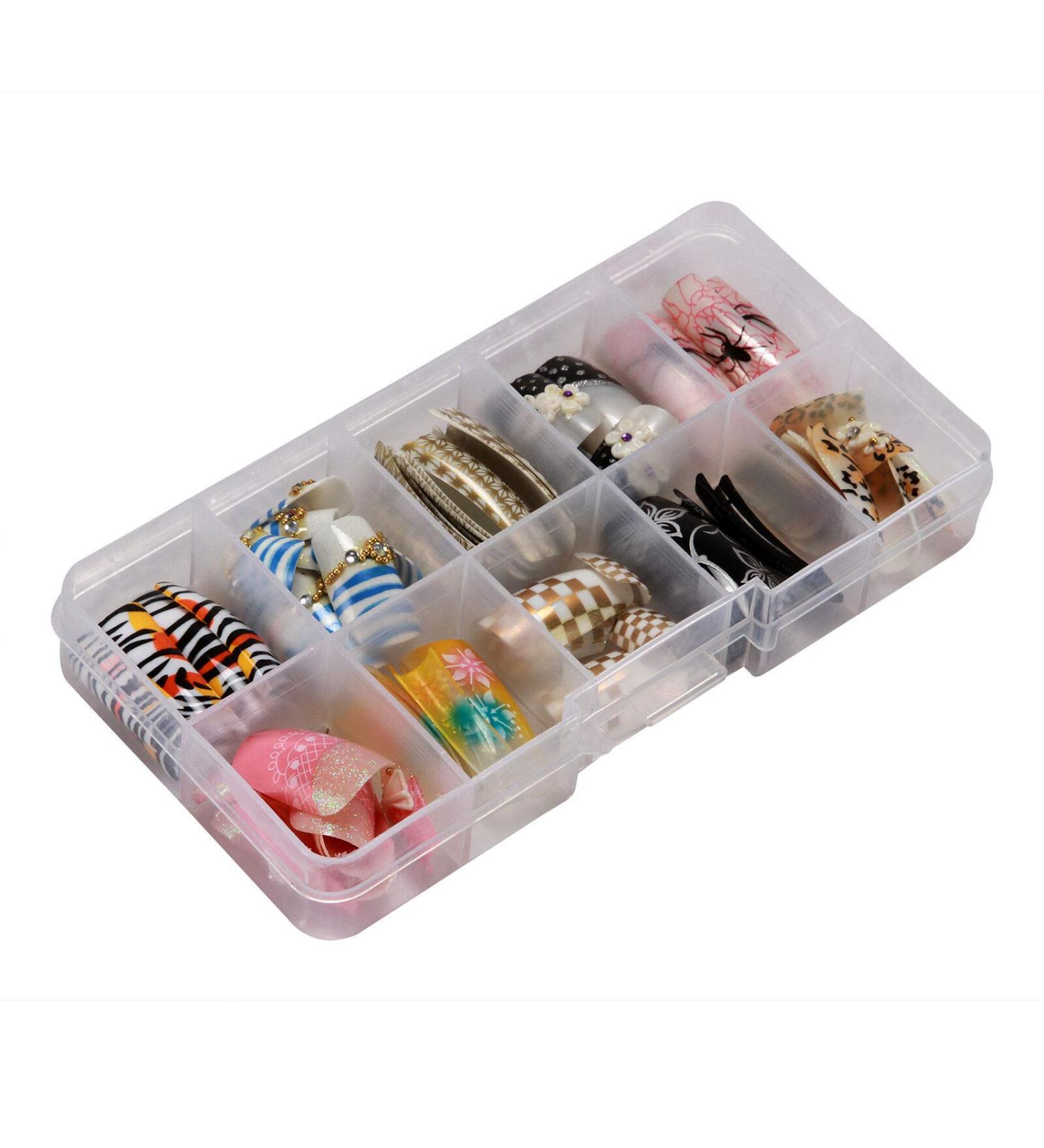 100 Pcs French Style False Acrylic Nail Art Tips with Clear Cases - Nail Salon Quality, DIY Ballerina Nails - Buy Online on GoSupps.com