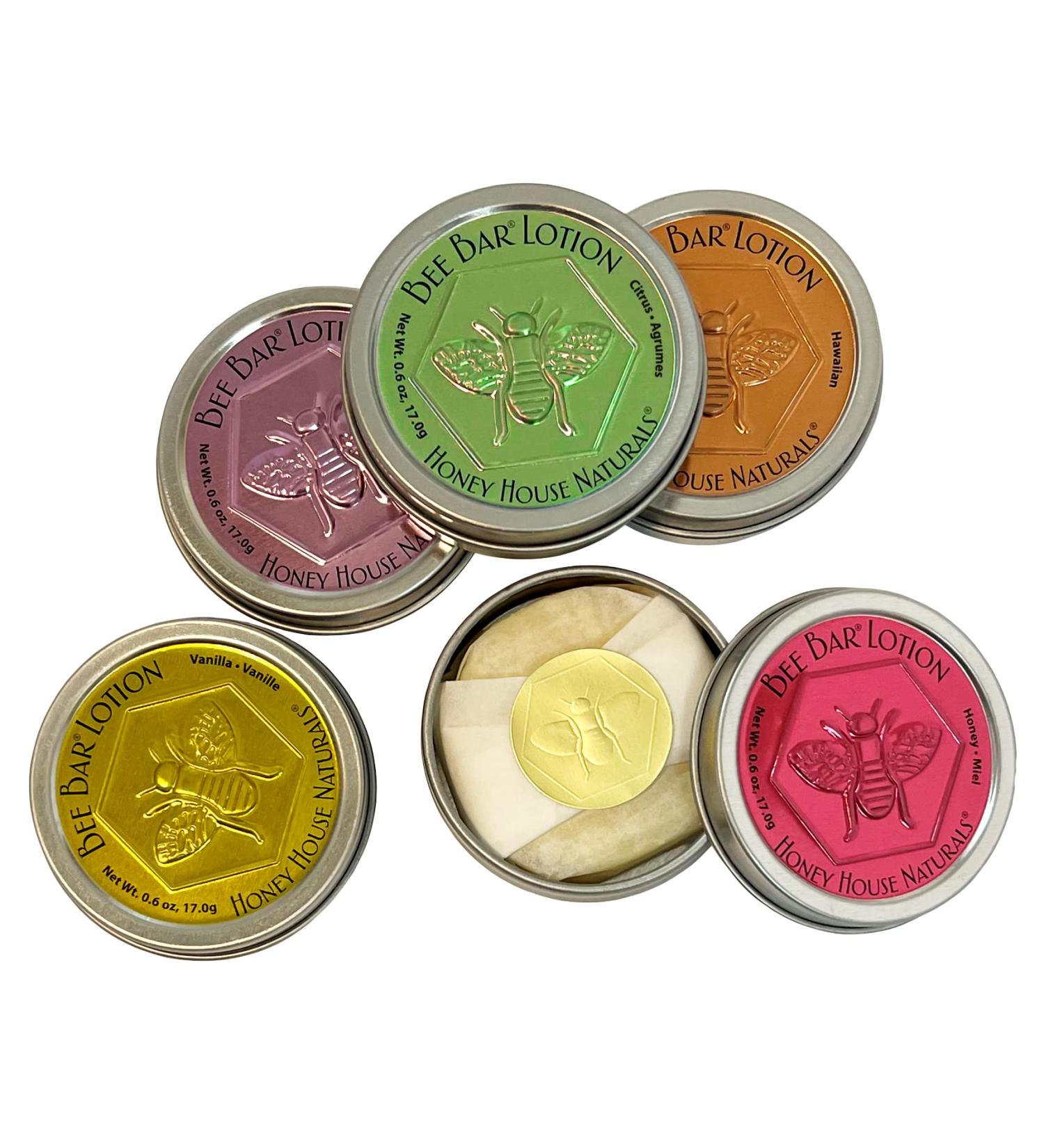 Buy Honey House Naturals Bee Bar Gift Set | All-Natural Moisturizing Lotion Bars with Essential Oils 5-Piece International Shipping - Buy Online on GoSupps.com