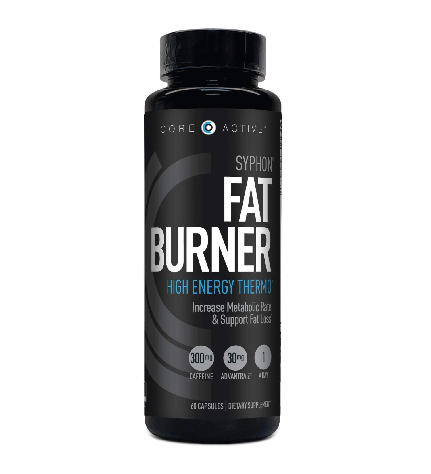 Core Active Syphon Thermogenic Fat Burner for Men & Women - 60 Capsules | Keto Pills with Advantra Z for Energy, Focus, Appetite Control, & Metabolism Boost | Muscle Toning & Weight Loss Supplements - Buy Online on GoSupps.com