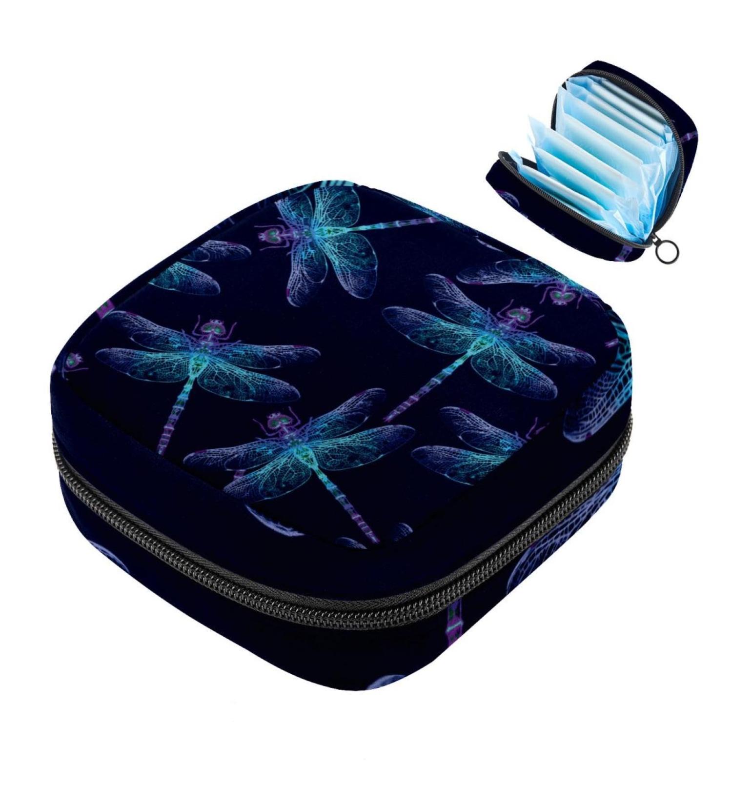 Libelle Insect Storage Bag | Large Menstrual Cup & Insert Bags with Zipper | Navy Blue | For Girls & Women - Buy Online on GoSupps.com