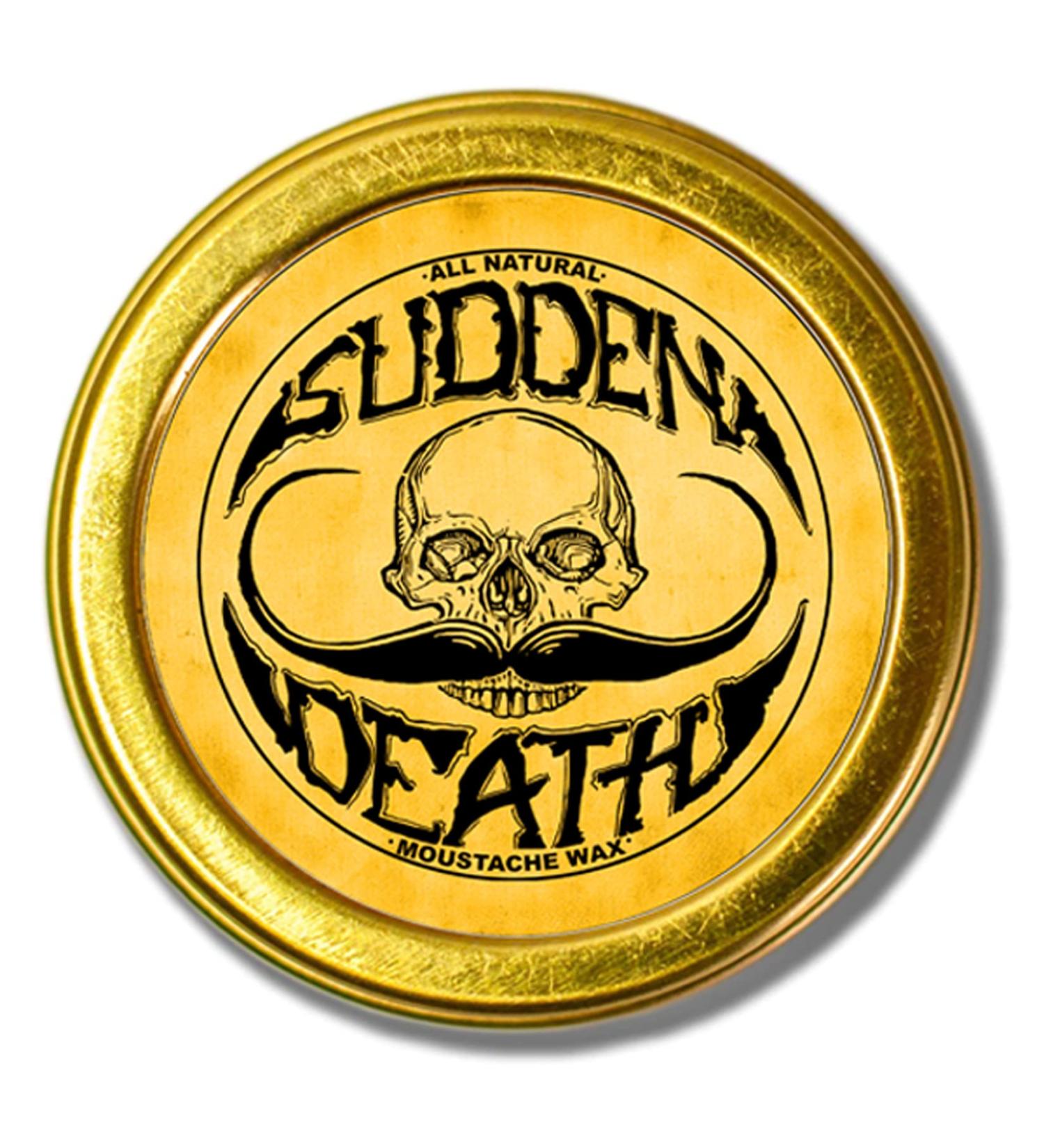 Mustache Wax Strong Hold for Men | Sudden Death Moustache & Beard Wax 1oz Tin | Perfect for Handlebar Mustaches | No Heat Required | Death Grip Grooming - Buy Online on GoSupps.com