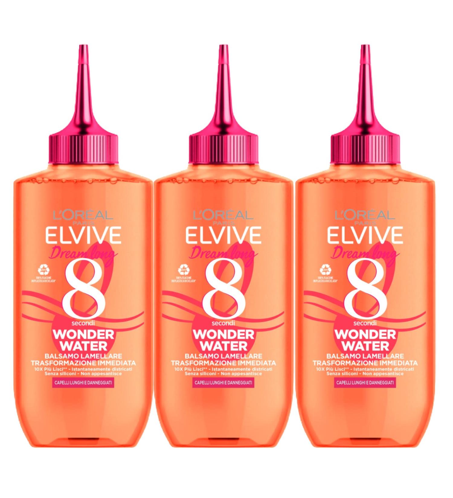  L'Oreal Paris L'Or al Paris Elvive Dream Long Wonder Water Lamellar Liquid Balm for long straight hair - 3 bottles of 200 ml each - Buy Online on GoSupps.com