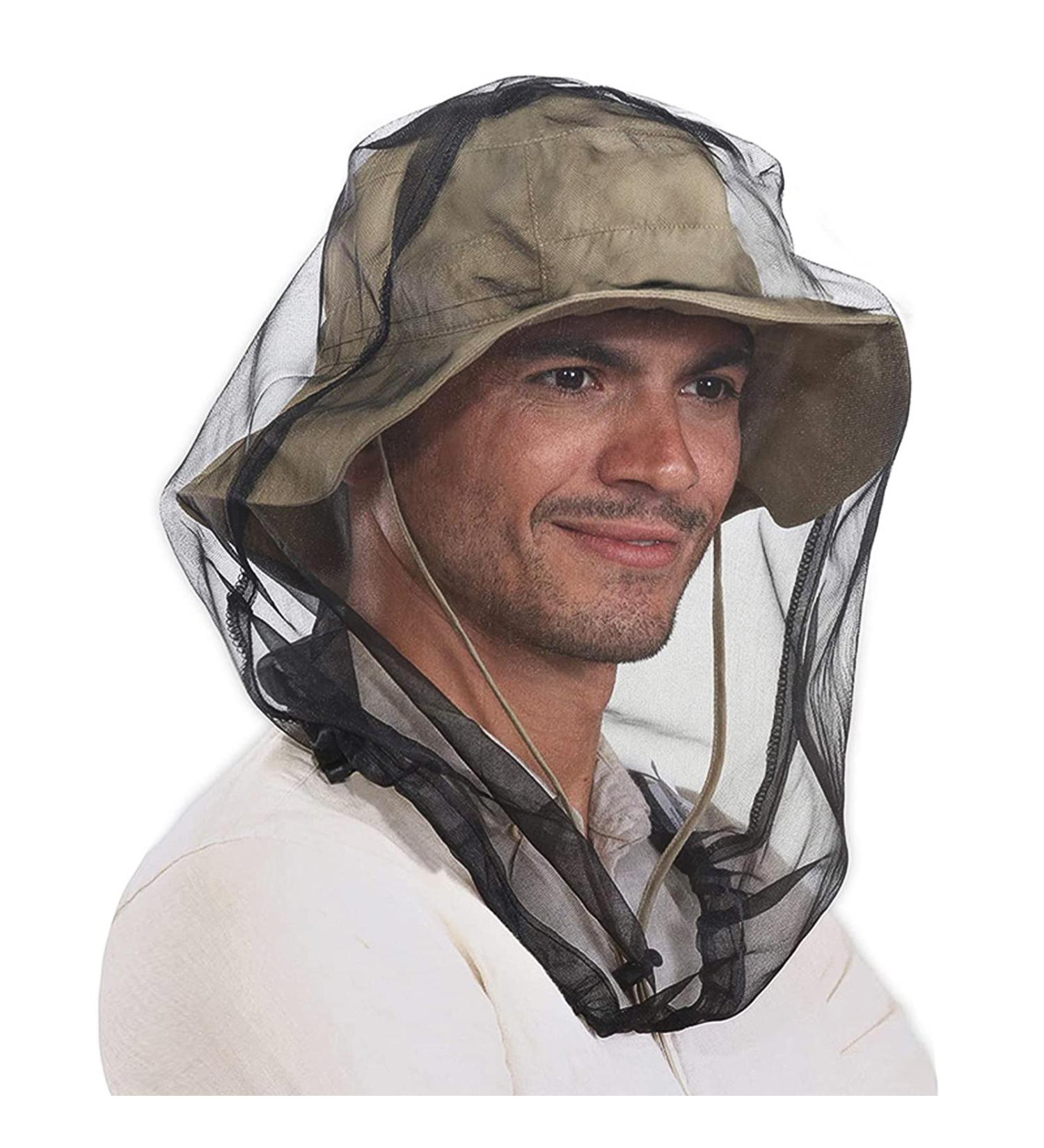 Jiahg Outdoor Hat with Mosquito Net - Anti-Crossoh Sonnenhut for Fishing Gardening & Hiking | Full Face & Neck Protection Against Insects - Buy Online on GoSupps.com