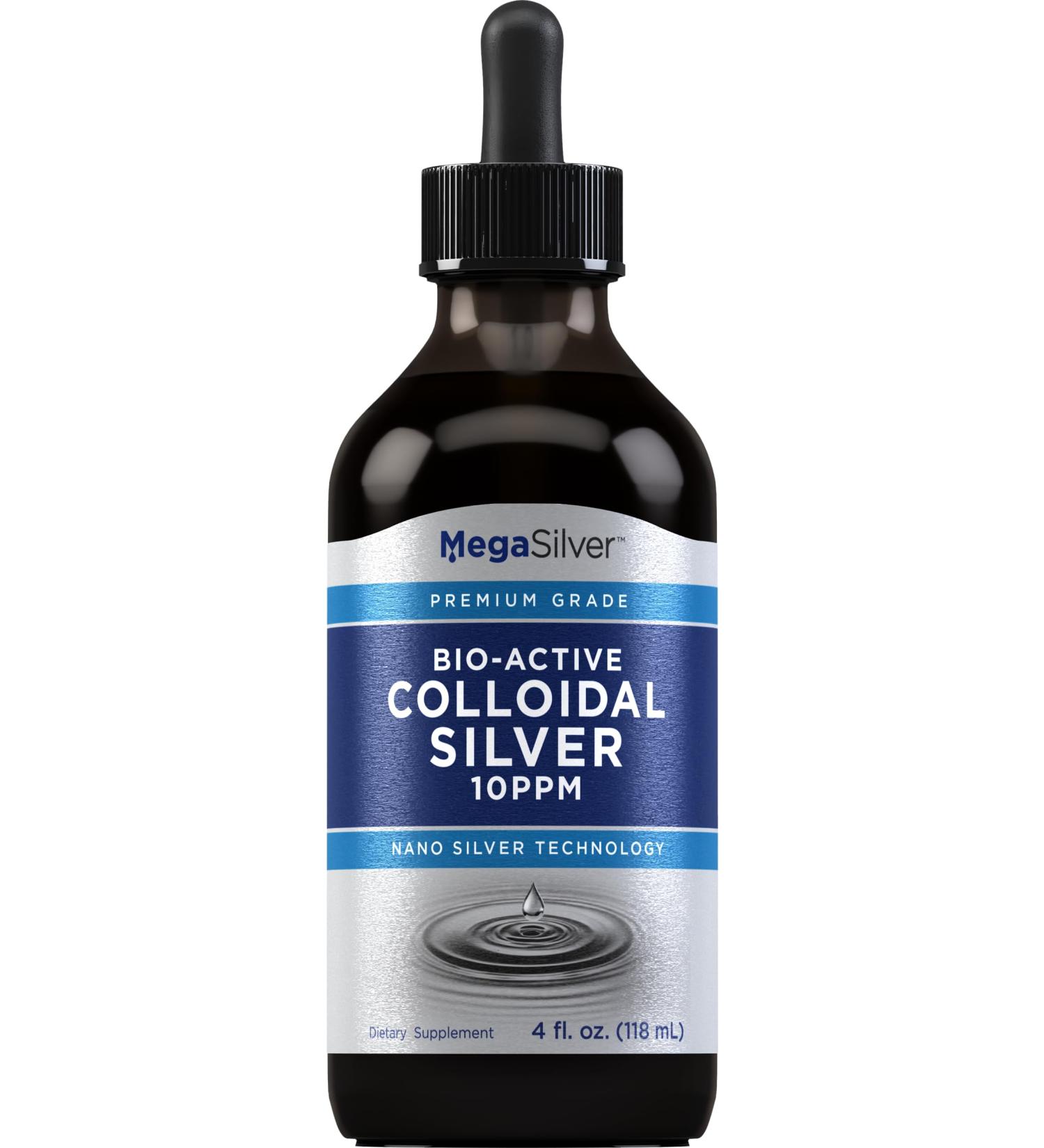 Piping Rock Colloidal Silver Liquid Drops - 10 PPM 4 oz | Bio Active Premium Grade | Nano Silver Technology | Non-GMO Gluten Free - International Shipping Available - Buy Online on GoSupps.com