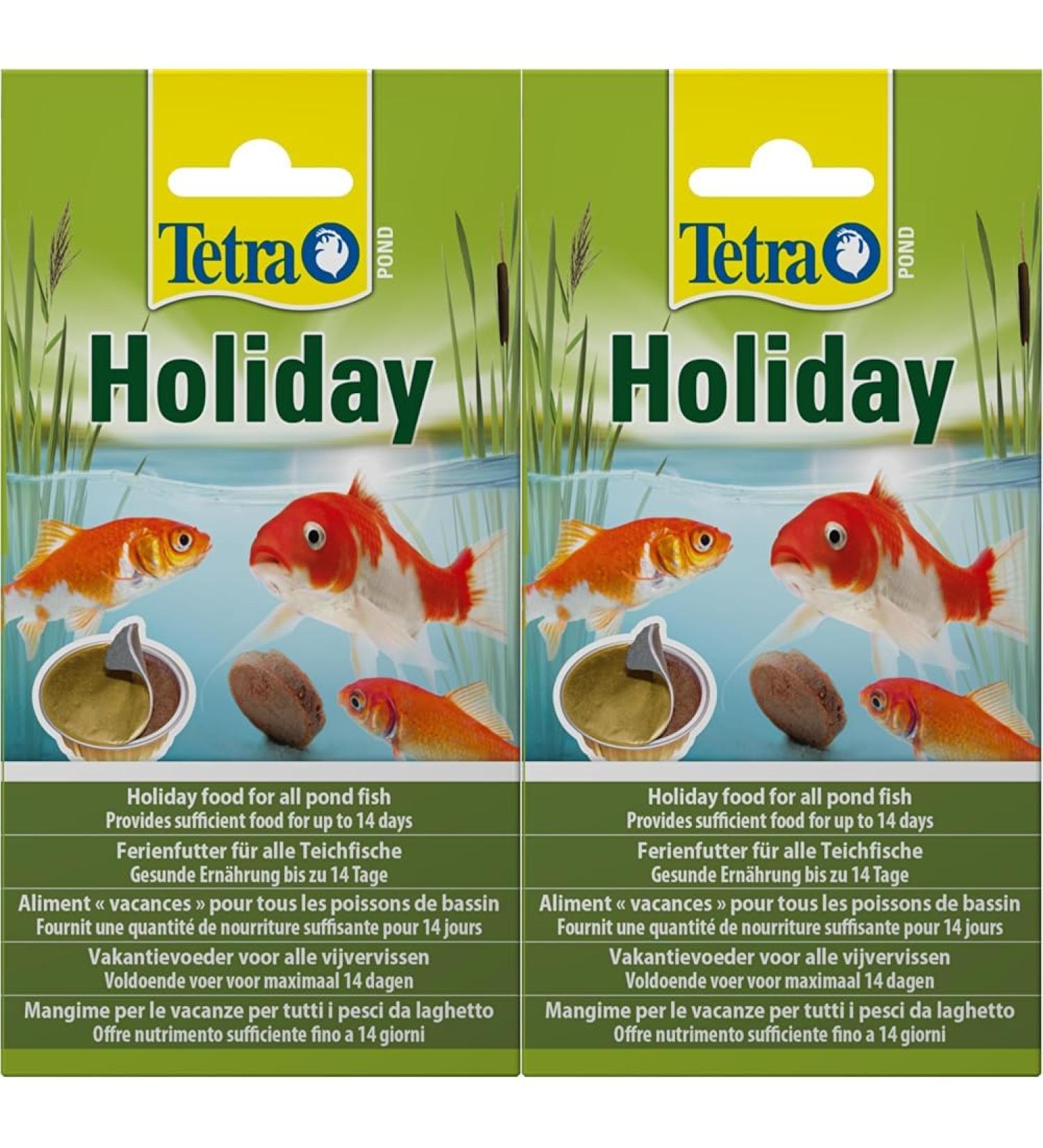 Tetra Pond Holiday Food for Pond Fish - Nutritional Gel Food Blocks (Pack of 2) - 98g - Provides 14 Days of Healthy Feeding - Buy Online on GoSupps.com