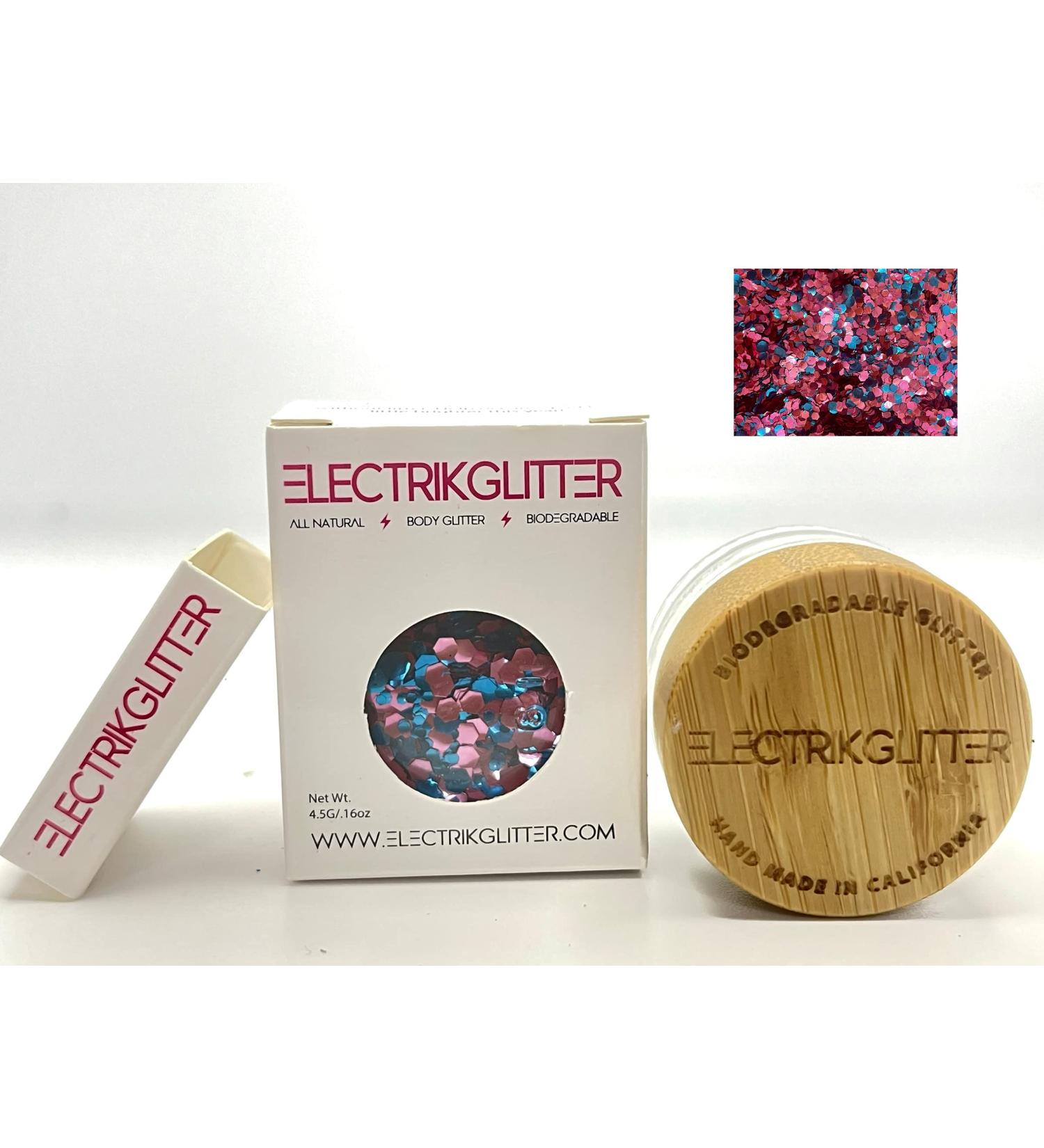 Blue Pink Biodegradable Glitter for Festivals - Cosmetic Grade Face, Hair, Eye, Body Glitter - Festival & Rave Accessory - Buy Online on GoSupps.com