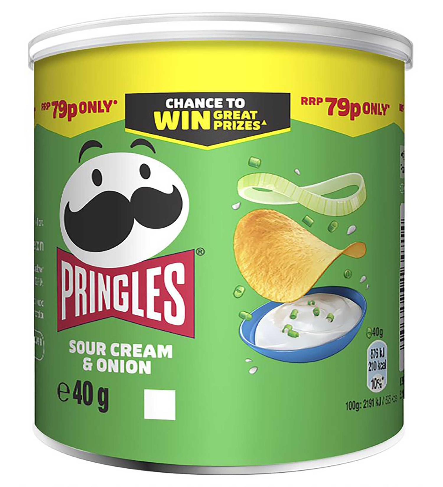 Wowboxme Pringles Pop & Go Sour Cream & Onion 40 g (Pack of 12)