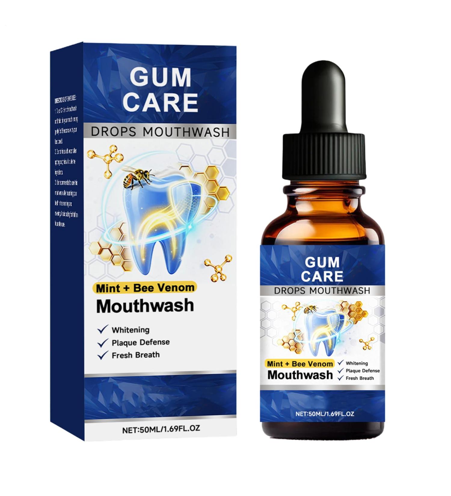  Jingmiger Gum Care Mouthwash - 50 ml Brightening Oral Care Drops Mouthwash for Gingival Health Fresh and Daily Hygiene - Buy Online on GoSupps.com