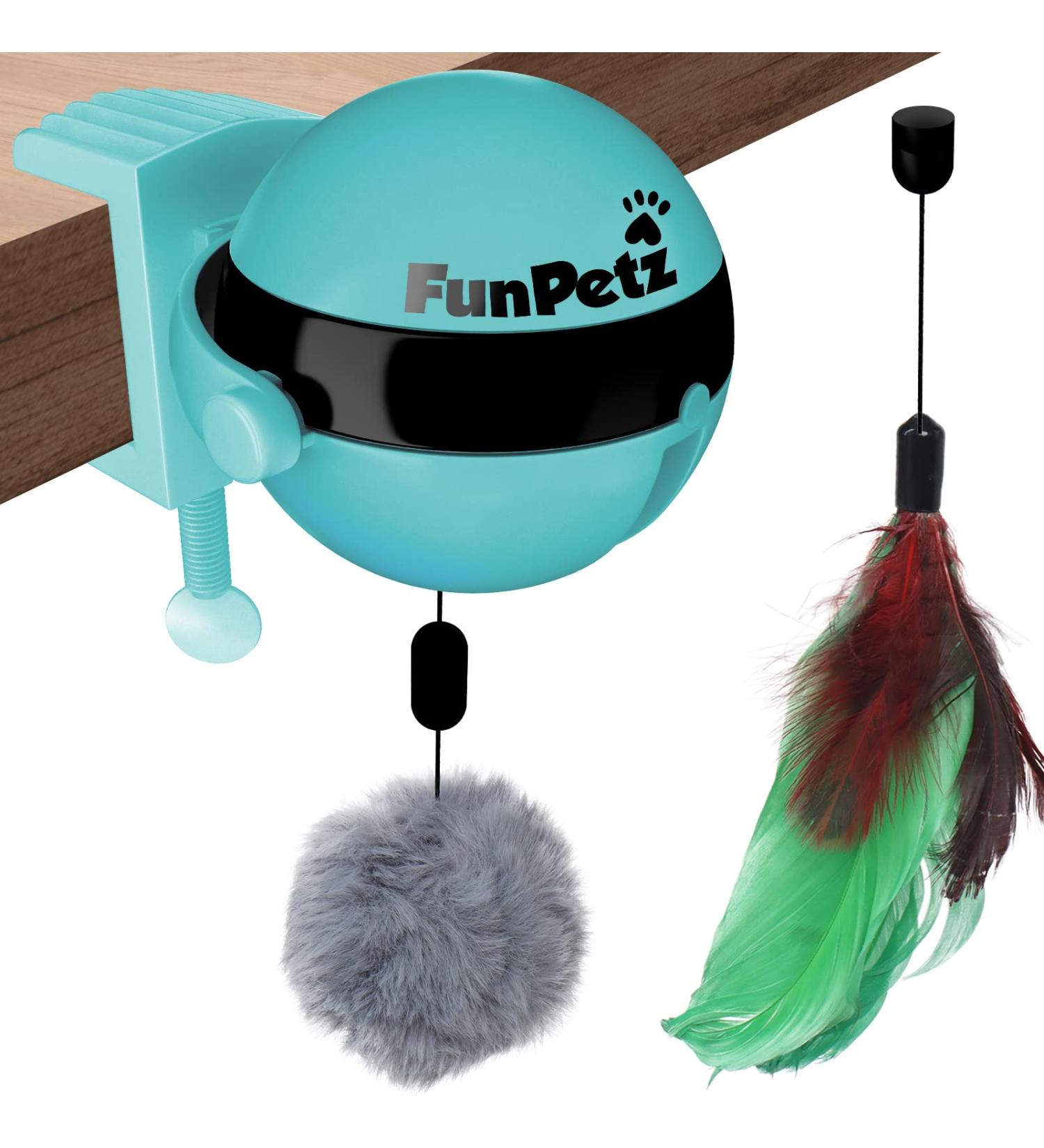 Interactive Cat Toy for Indoor Cats - Automatic 2-in-1 Feather Play with Smart Shut-Off - Robotic Electronic Toy for Kittens - Buy Online on GoSupps.com