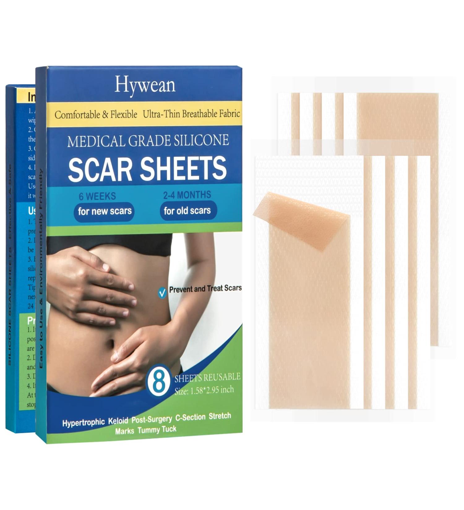 8 Pack Scar Away Silicone Scar Sheets - Breathable & Reusable Silicone Scar Tape - Buy Online on GoSupps.com
