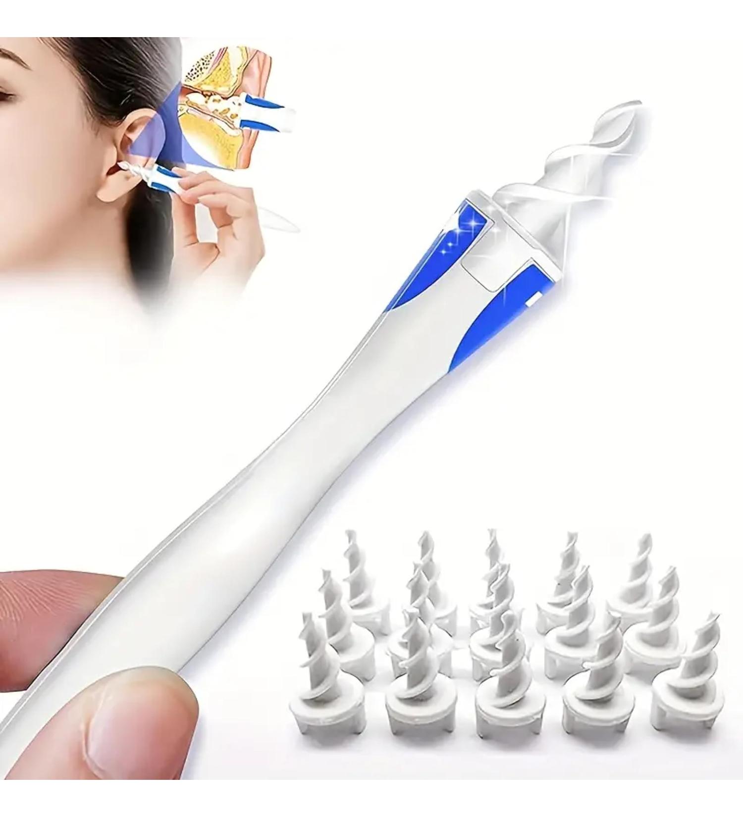 Soft Silicone Ear Wax Remover Tool - Reusable Kit with 16 Replacement Heads for Easy Ear Cleaning & Care - Buy Online on GoSupps.com