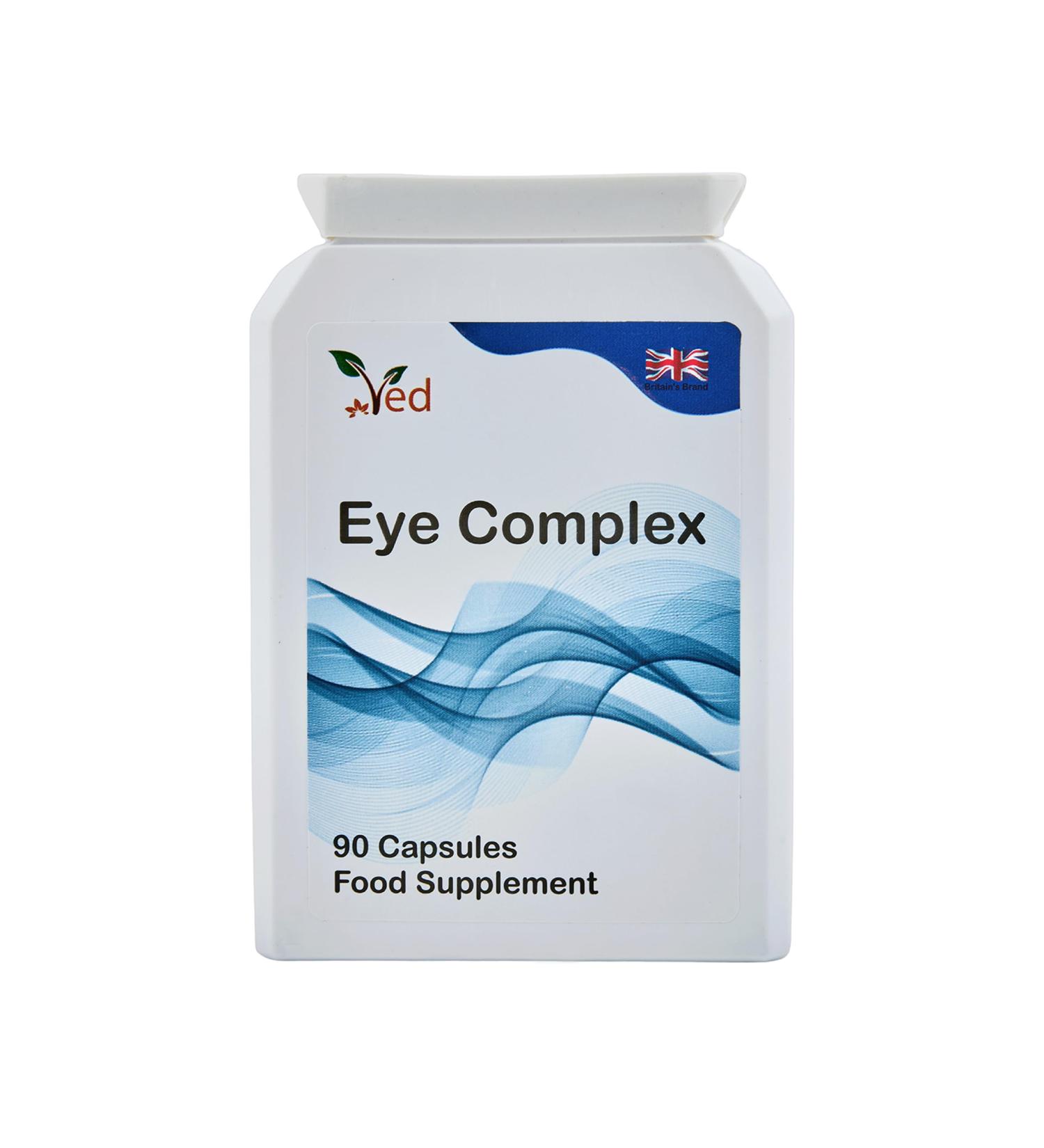 Ved Eye Complex Lutein Meso-Zeaxanthin Zeaxanthin NZ Blackcurrant Bilberry Goji Berry 90 Vegan Capsule (3 Months Supply) - Buy Online on GoSupps.com