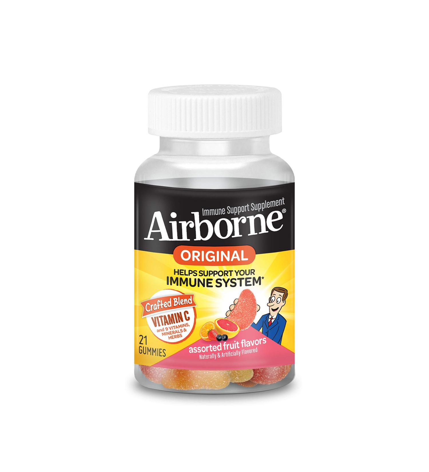 Airborne Vitamin C 750 mg Gummies - Immune Support - 42 Fruit Chews - Buy Online on GoSupps.com