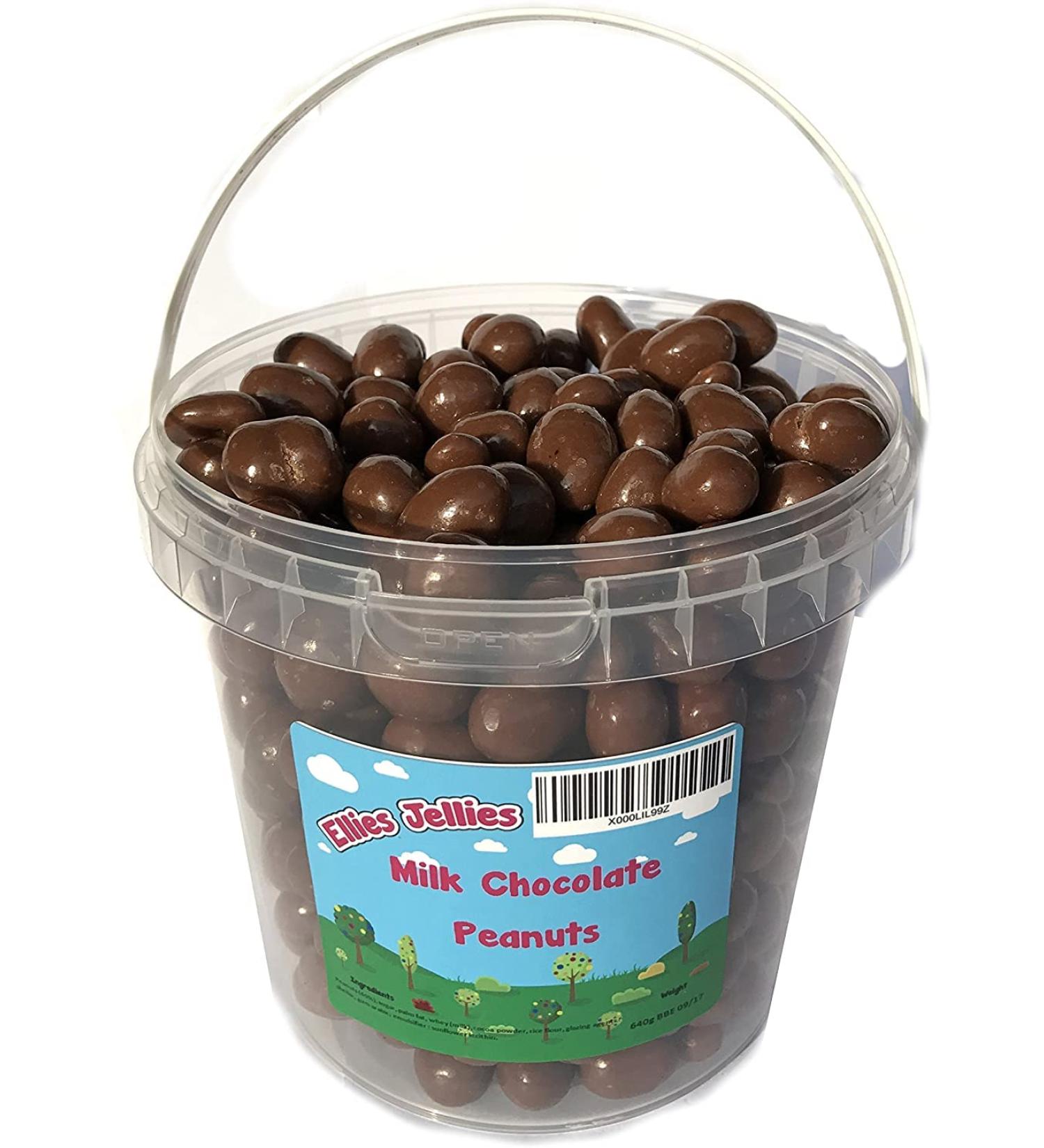 Ellies Jellies Milk Chocolate Peanuts 640g Bucket