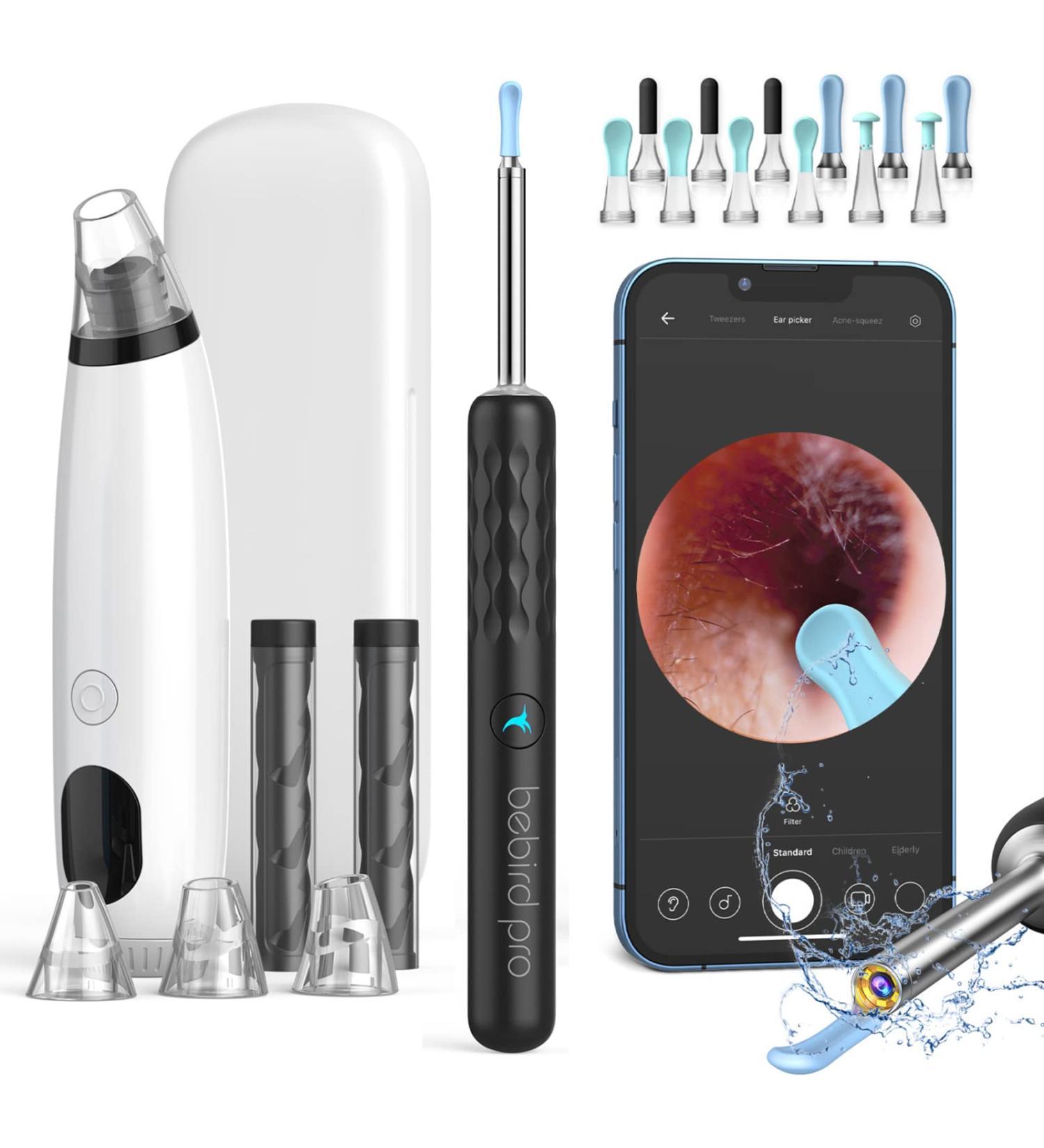 Ear Wax Removal Kit with 1440P HD Camera and 6 LED Lights | Ear Cleaner for Smaller Ears | FDA Approved Tool for iOS Android Phones - Buy Online on GoSupps.com