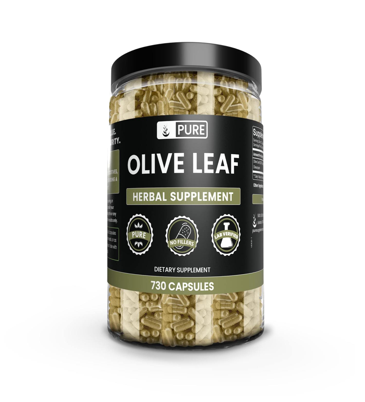 Pure Original Olive Leaf Extract Capsules - 730 Count | Lab Verified, No Fillers | 100% Natural Ingredients - Buy Online on GoSupps.com