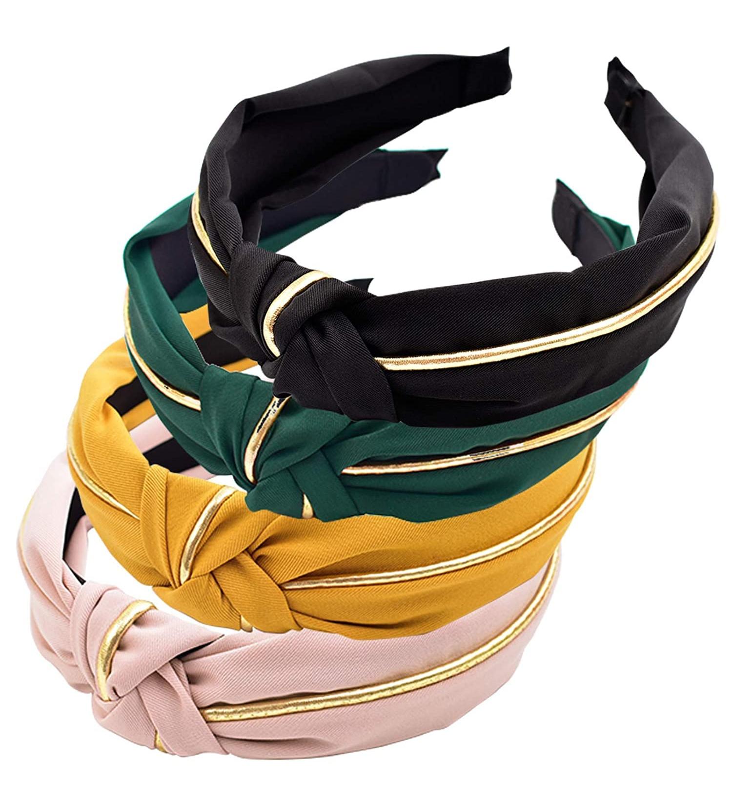 HOKPA Women's Headbands 4 Pack - Fashion Cross Knot Hairbands for Girls - Buy Online on GoSupps.com