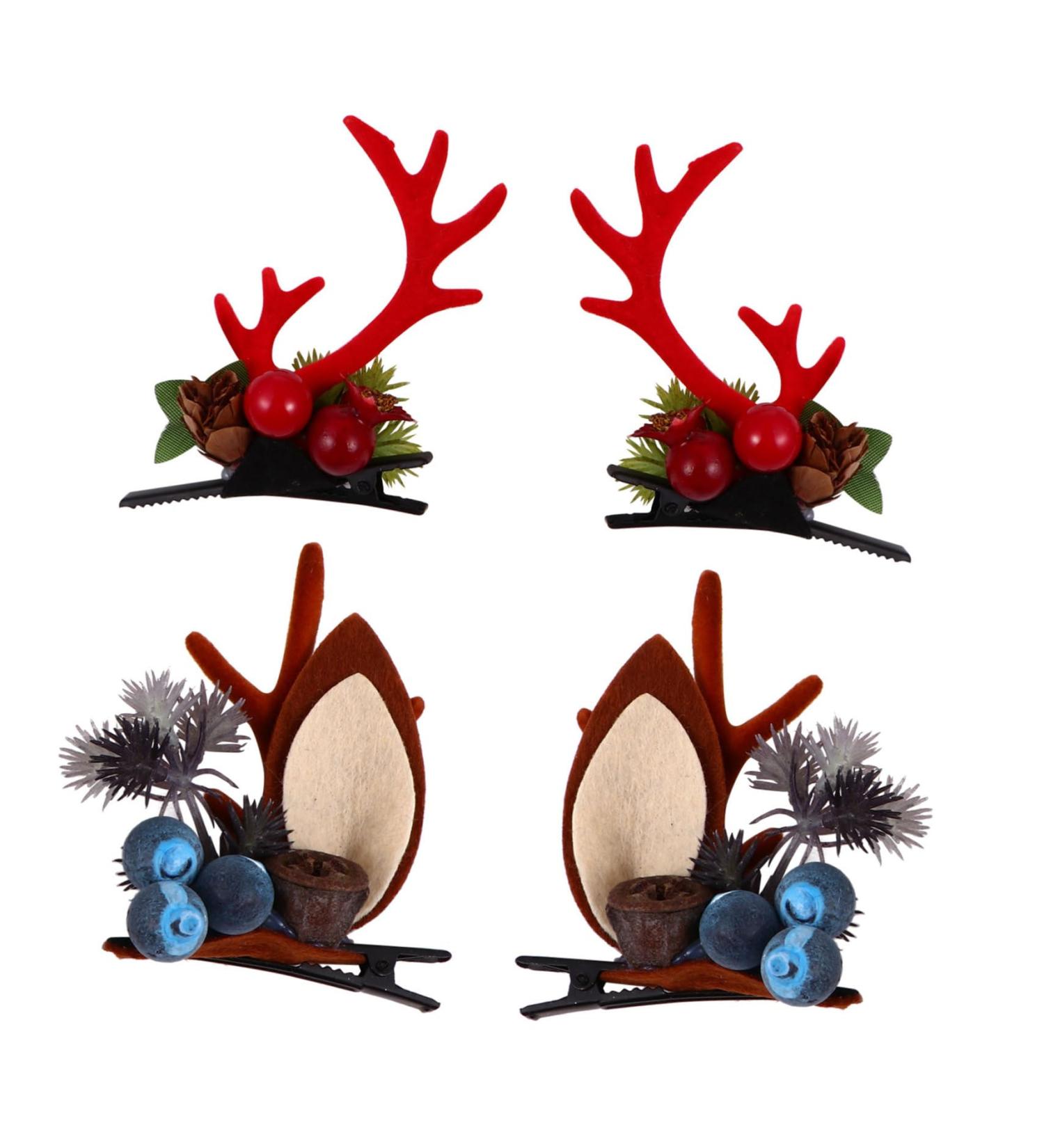 Didiseaon 6 Pairs Christmas Antler Hair Clip Christmas Hair Barrettes Christmas Party Hairpins Deer Antler Hair Pin Christmas Barrettes Antler Horn Hairpins Girl Child Metal The Photo - Buy Online on GoSupps.com