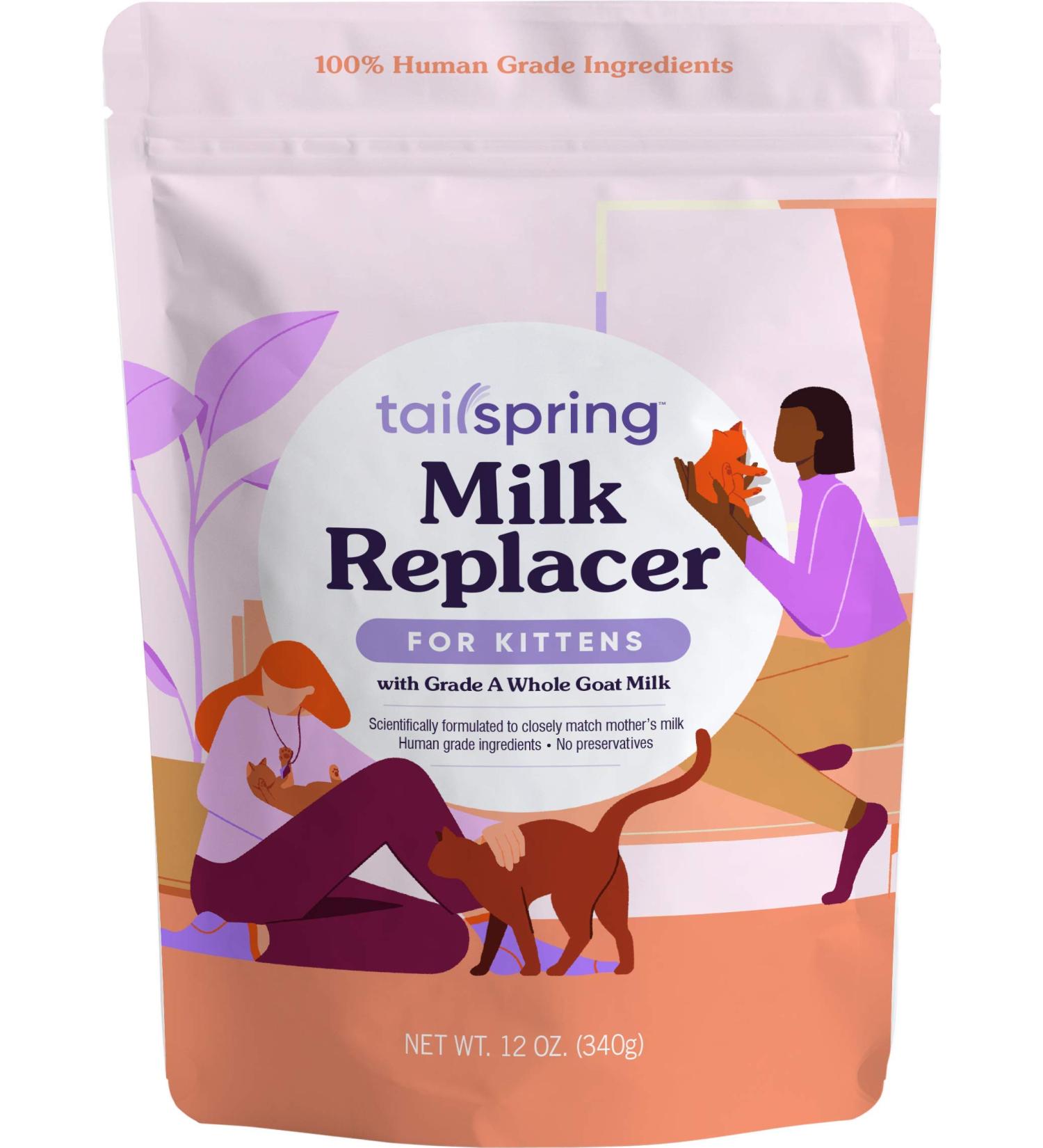 Tailspring Goat Milk Replacer for Kittens - 12oz Powdered Formula - Buy Online on GoSupps.com