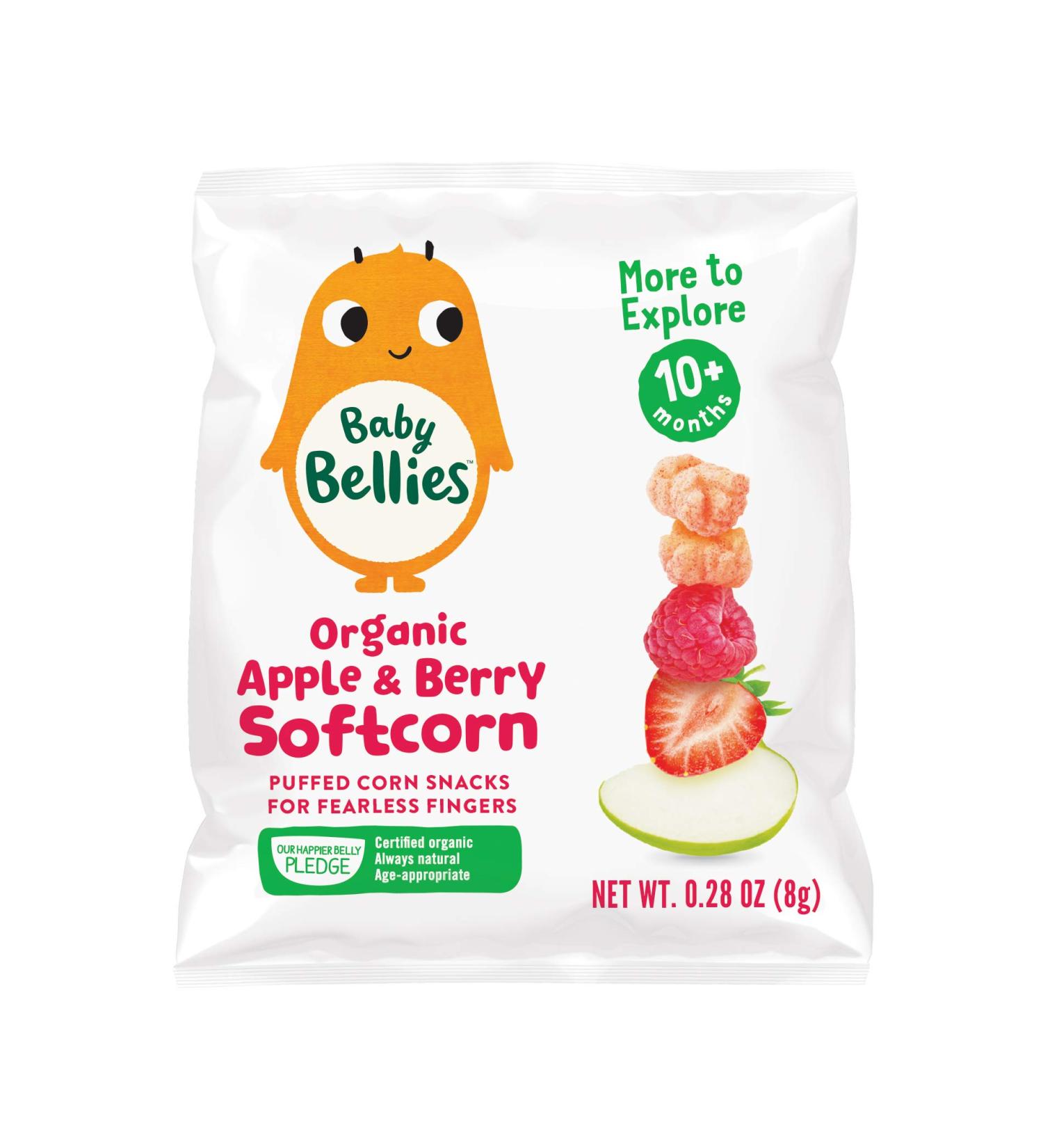 Baby Bellies Organic Apple & Berry Softcorn - 0.28 oz Bag (Pack of 7) - Buy Online on GoSupps.com