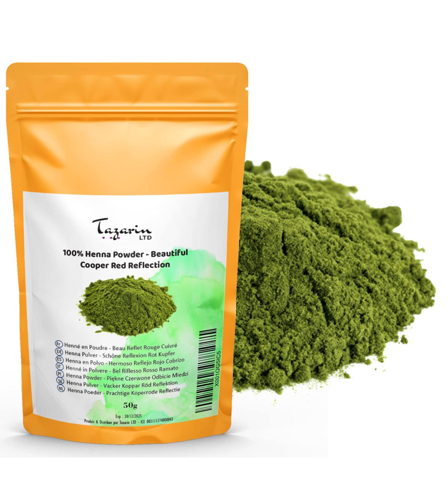 50g 100% Natural Henna Powder for Hair Color - Copper Red Reflection | Pure Additive-Free Fine Powder - International Shipping Available - Buy Online on GoSupps.com