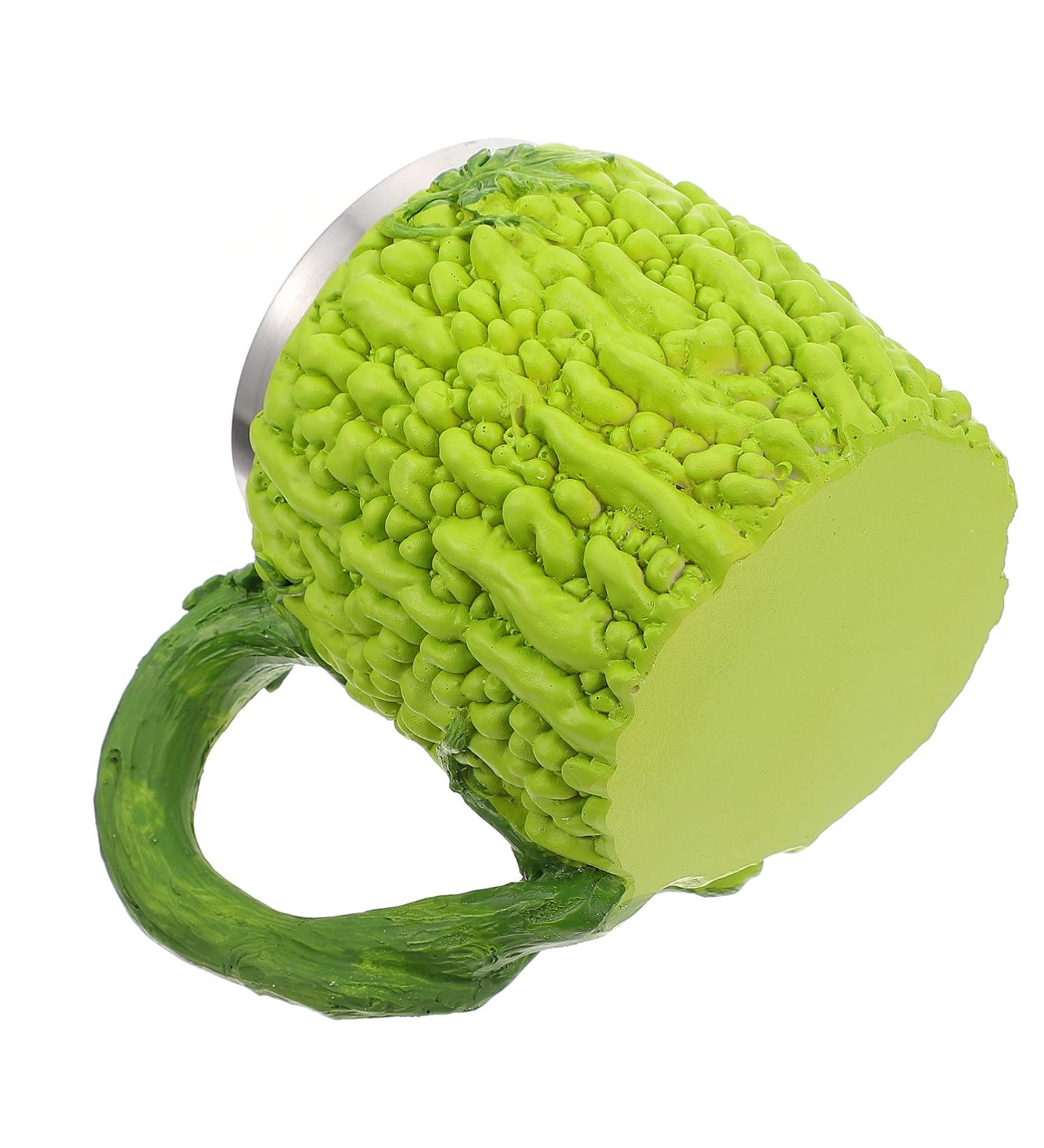 BESPORTBLE Stainless Steel Beer Cup - Creative Vegetable Fruit Design, Cute Coffee Mug for Home Kitchen Office Bar (Bitter Gourd) - Buy Online on GoSupps.com