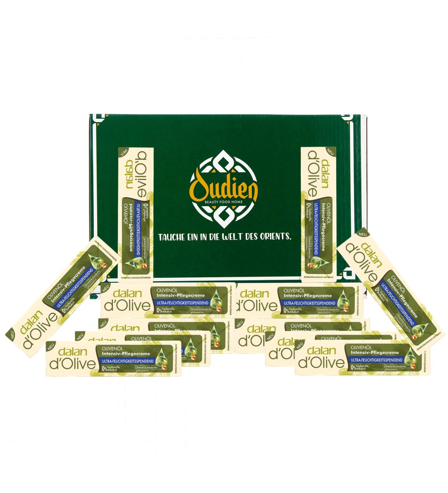 Oudien 12er Set Dalan d'Olive Intensive Care Cream 20ml - Hydrating Olive Oil Moisture Cream for Hands & Body (12 Pack) - Best International Shipping - Buy Online on GoSupps.com