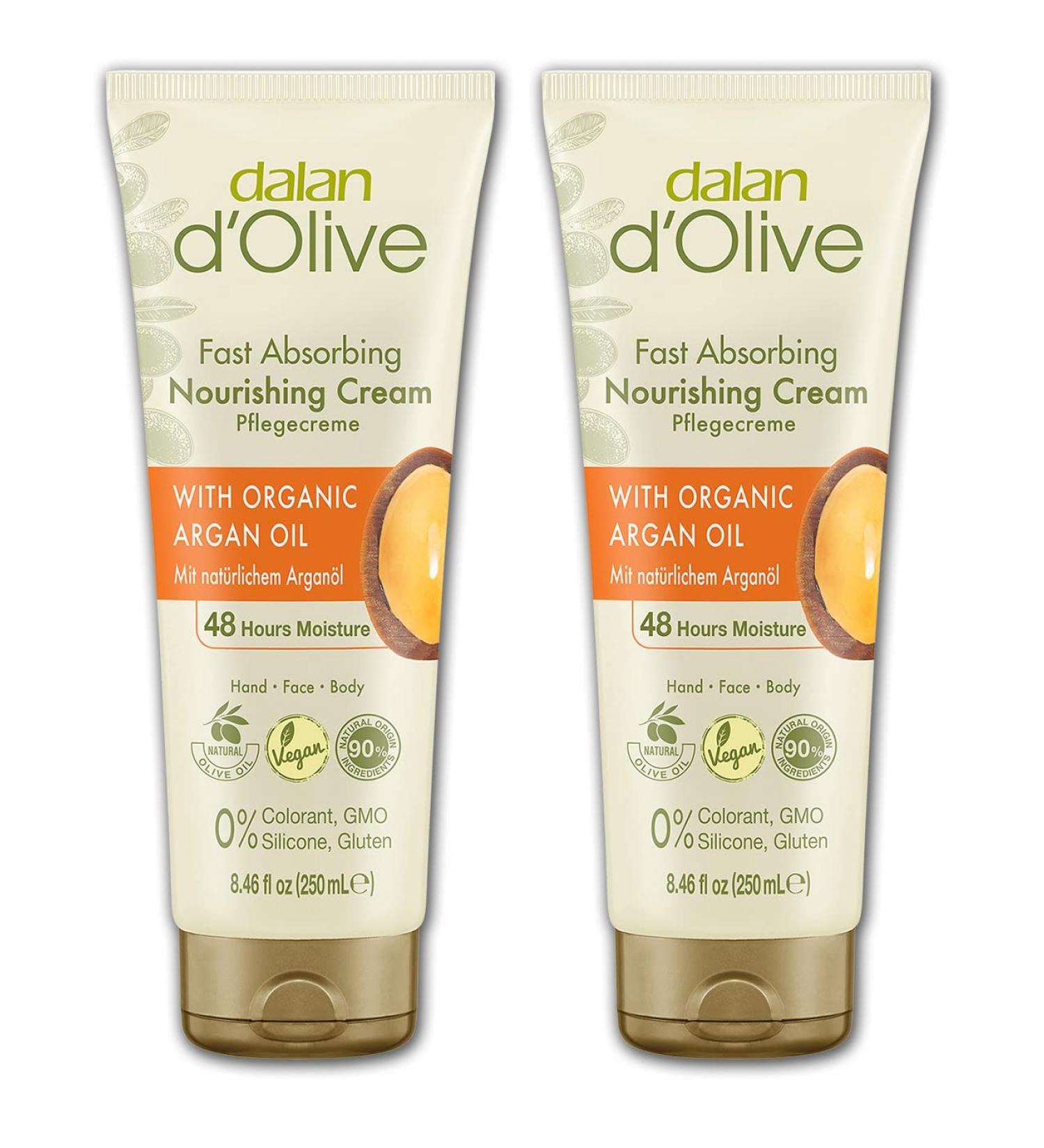 Dalan d'Olive - Argan Oil - Care Cream - 250 ml Tube - Set of 2 - Buy Online on GoSupps.com