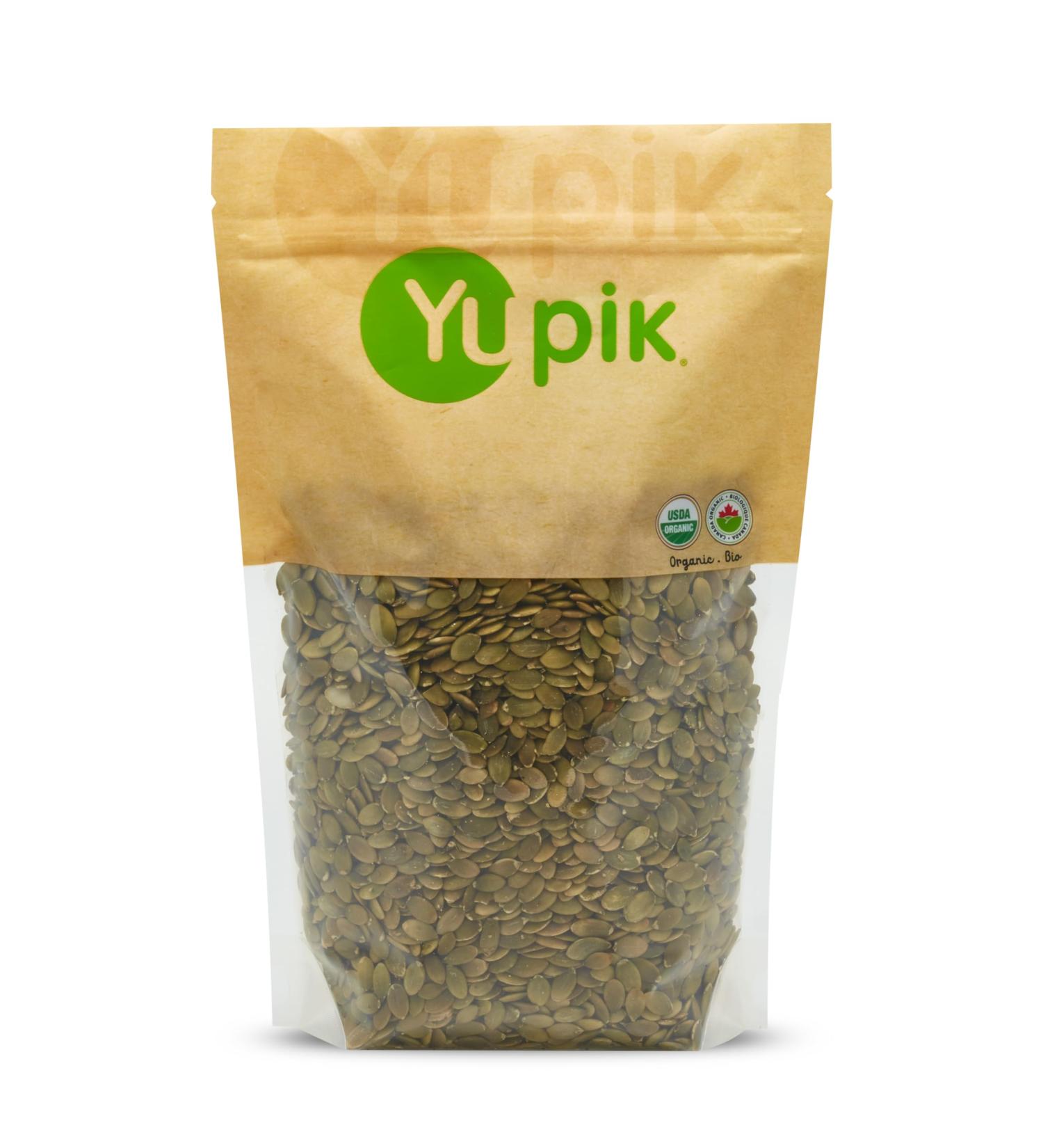 Yupik Organic Raw Pumpkin Seeds No Shell 1 kg 6 Count Gluten-Free Non-GMO Kosher Vegan Shelled Pepitas Salt-Free Plant-Based Protein Source of Fiber Healthy Snacks For Baking & Topping 6 kg Pumpkin Seeds - Buy Online on GoSupps.com