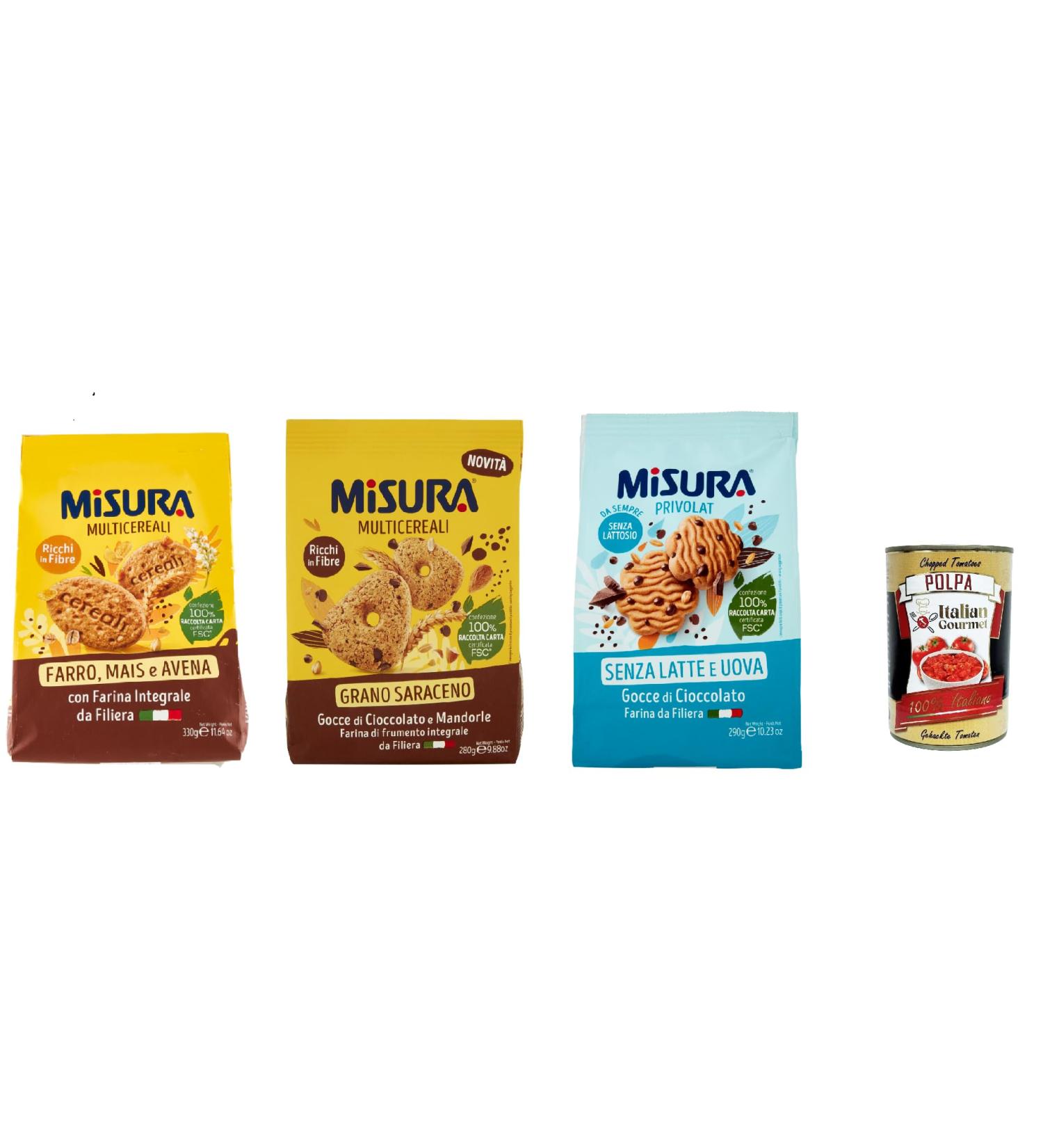  Italian Gourmet E.R. Misura Privolat Integrali Test Kit for Whole Grain Cookies with Crispy Cereal + Italian Gourmet Polpa 400g - Buy Online on GoSupps.com