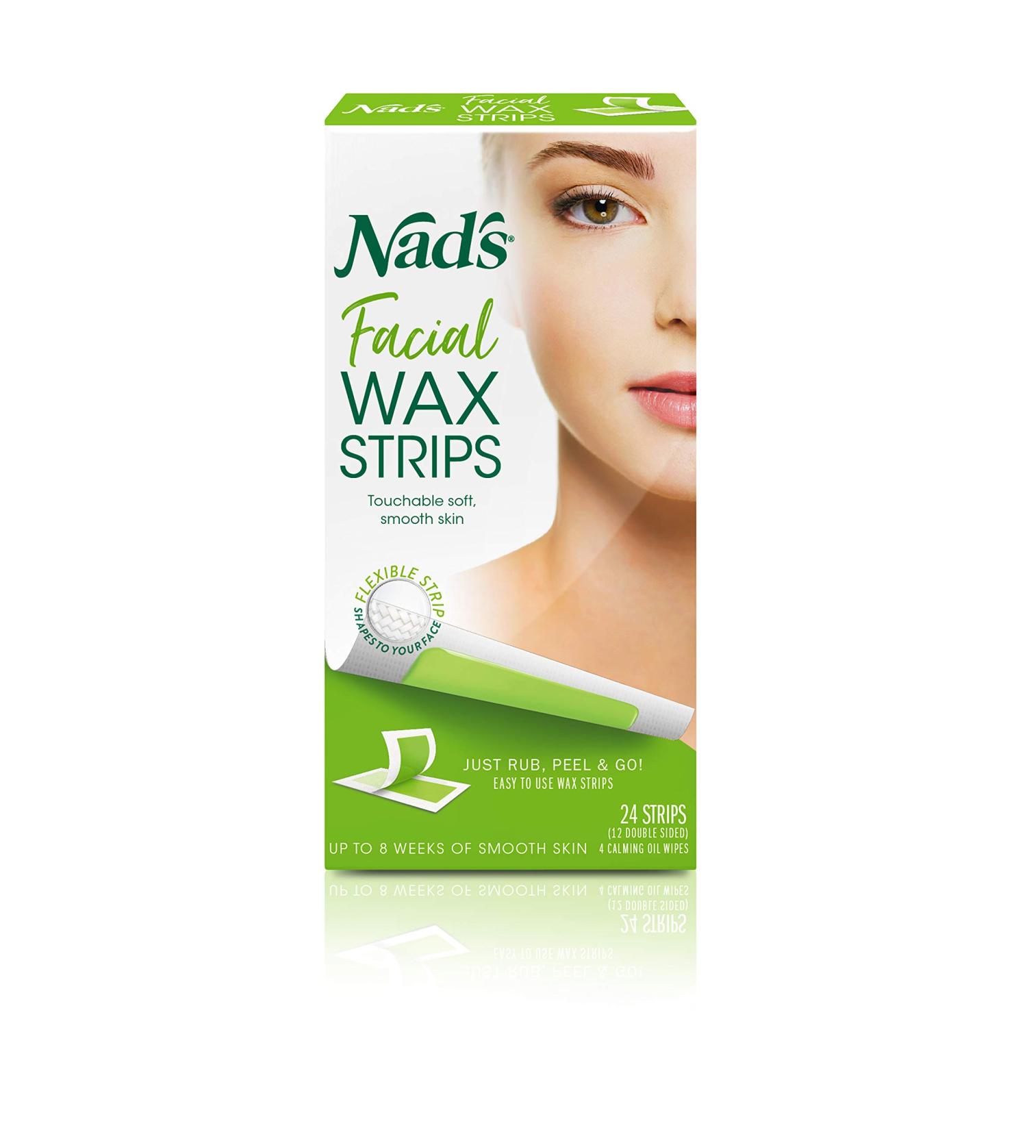 Nad's Facial Wax Strips - Fragrance Free - 24 Count (Pack of 2) - Buy Online on GoSupps.com