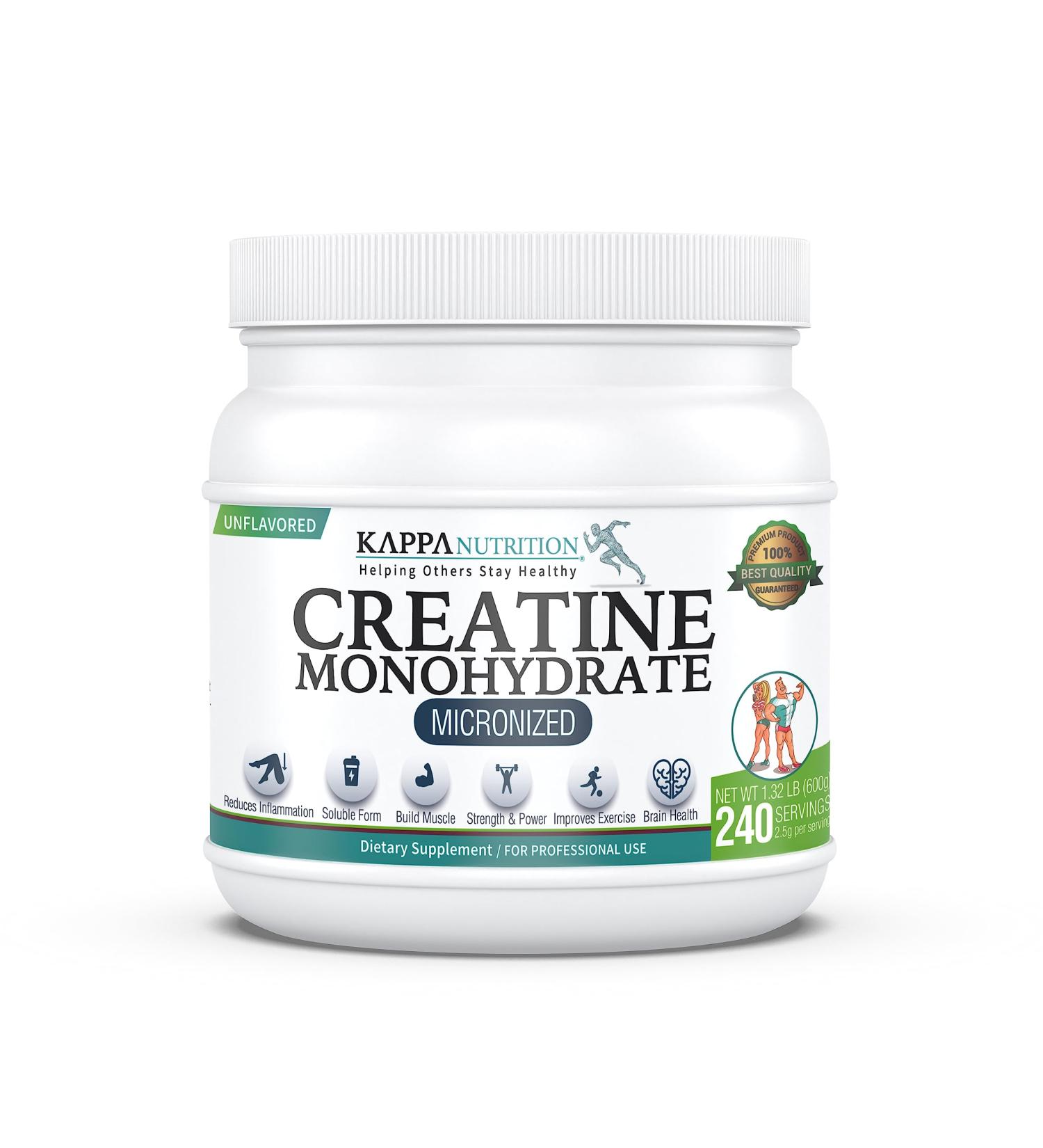KAPPA NUTRITION Creatine Monohydrate Micronized 2.5g - 240 Servings | Premium Quality Creatine for Maximum Performance | International Shipping Available - Buy Online on GoSupps.com