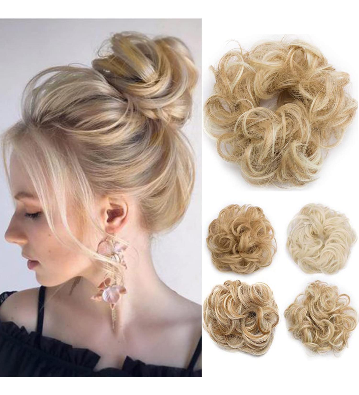 Tess Hair Part Dutt - Blonde Mix Hair Tie for Wavy Updos | Small Hairstyles | Shop Internationally - Buy Online on GoSupps.com