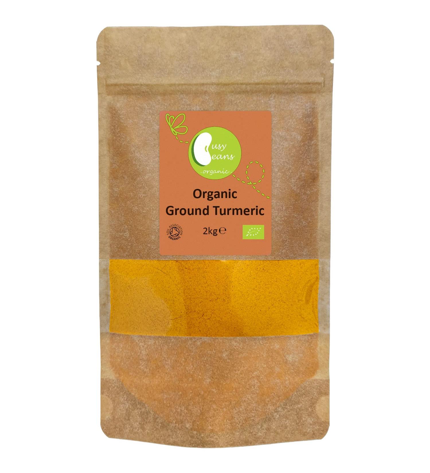 Organic Turmeric Powder - Certified Organic- by Busy Beans Organic (2kg) - Buy Online on GoSupps.com