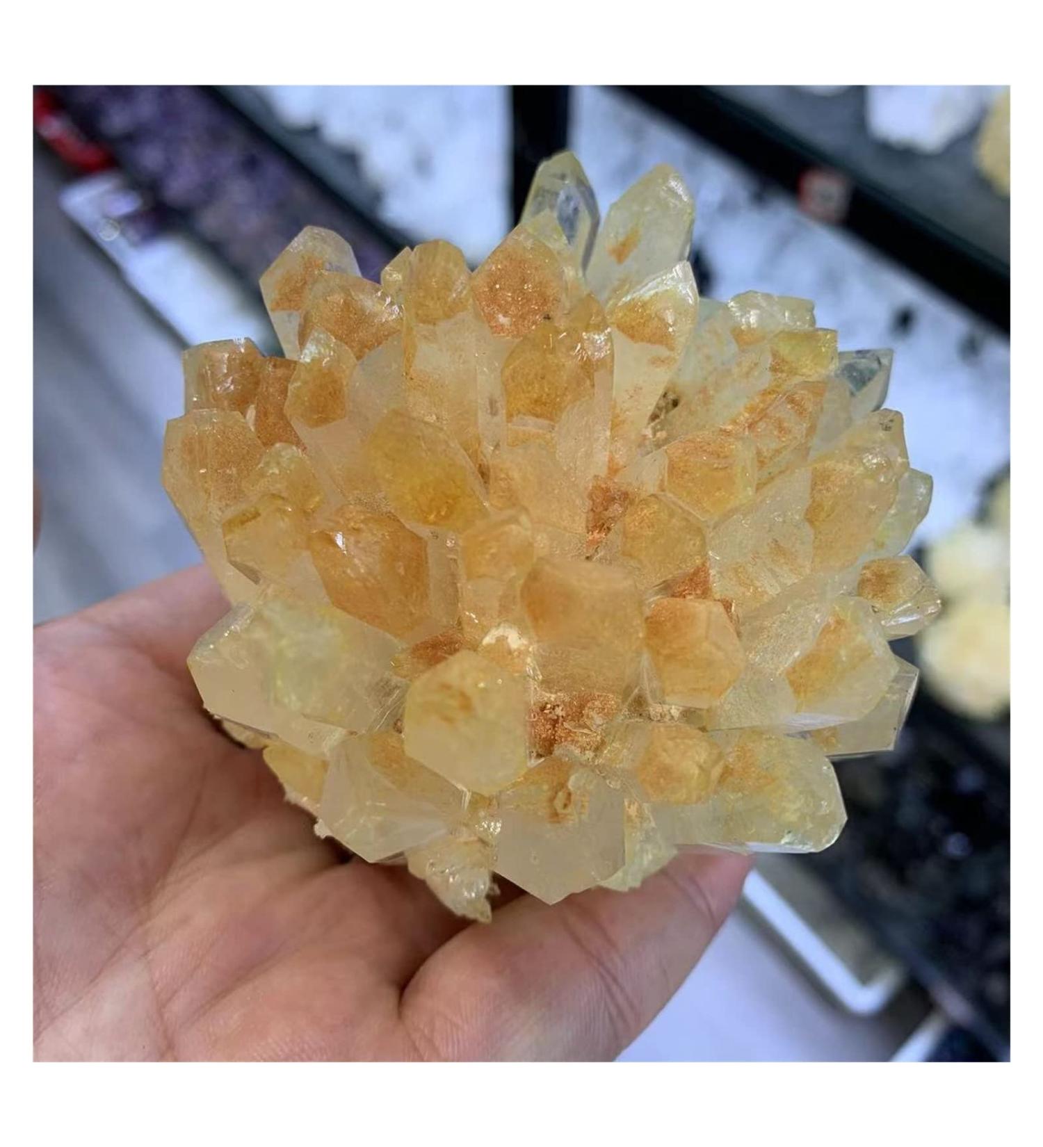 Natural Crystal Rough Crystal Cluster Natural Rare Yellow Quartz Crystal Cluster Specimen (Size : 150-200g) - Buy Online on GoSupps.com