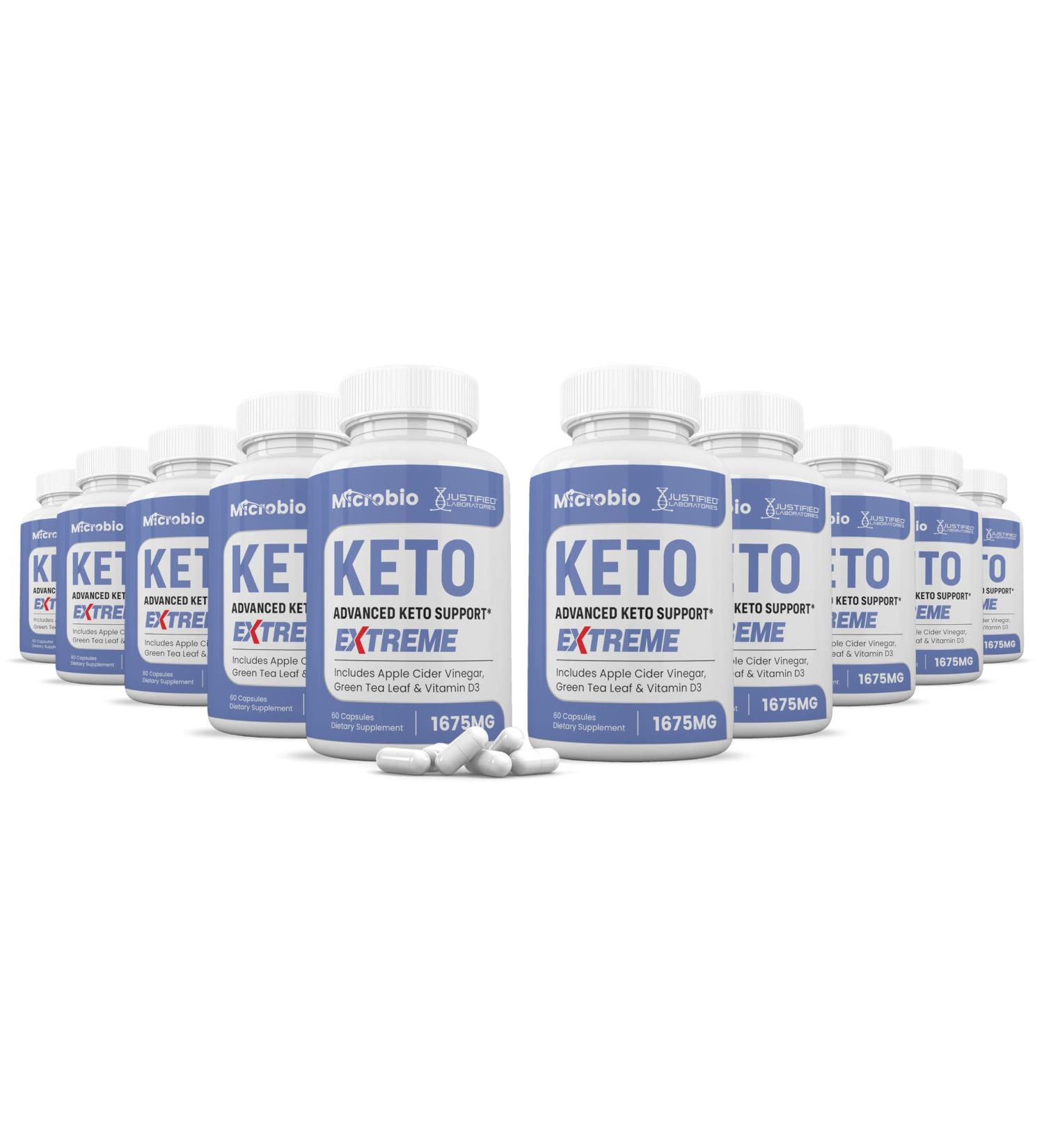 (10 Pack) Microbio Keto ACV Extreme Pills 1675MG Keto Support Blend Capsule Alternative Keto ACV Gummies Formulated with Apple Cider Vinegar Extra Virgin Olive Oil Powder Green Tea 600 Capsules - Buy Online on GoSupps.com