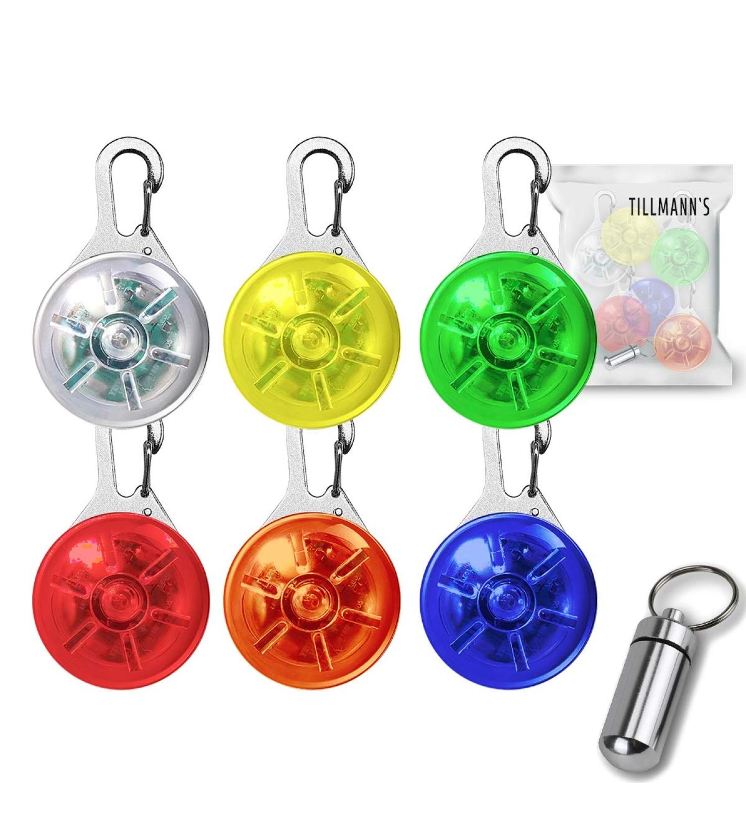 O Lights - 6-Piece Safety Clips with 3 Illuminated Modes | Flashing Light for School Bags Pets Joggers & Camping - Free Shipping - Buy Online on GoSupps.com