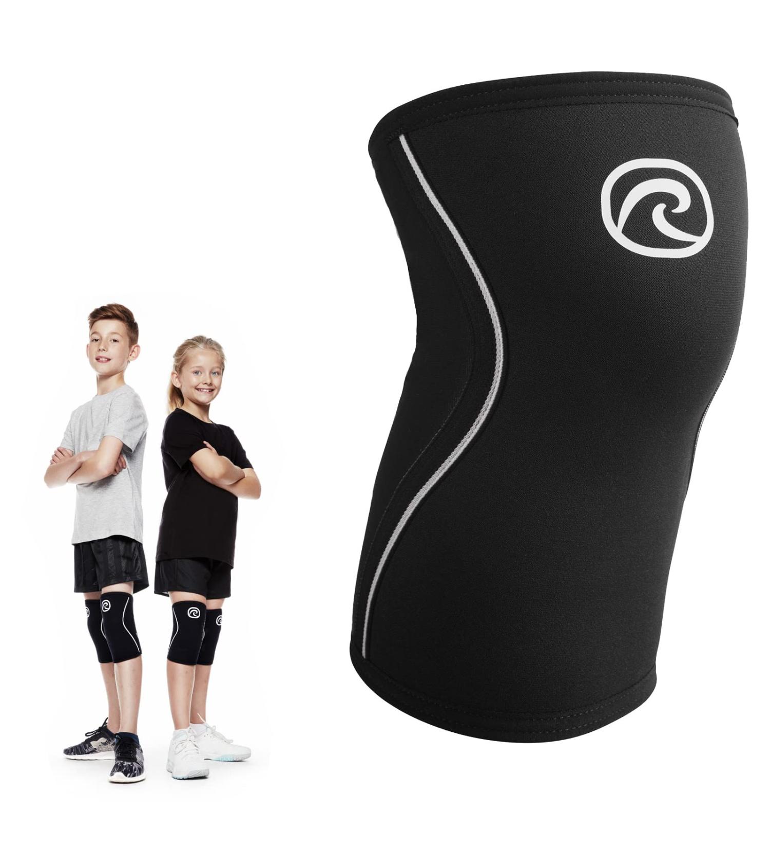 Rehband Knee Support for Kids - 5mm SBR/Neopren Compression Bandage for Sports | Football Tennis Running | Black Size M - 1 Piece - Buy Online on GoSupps.com