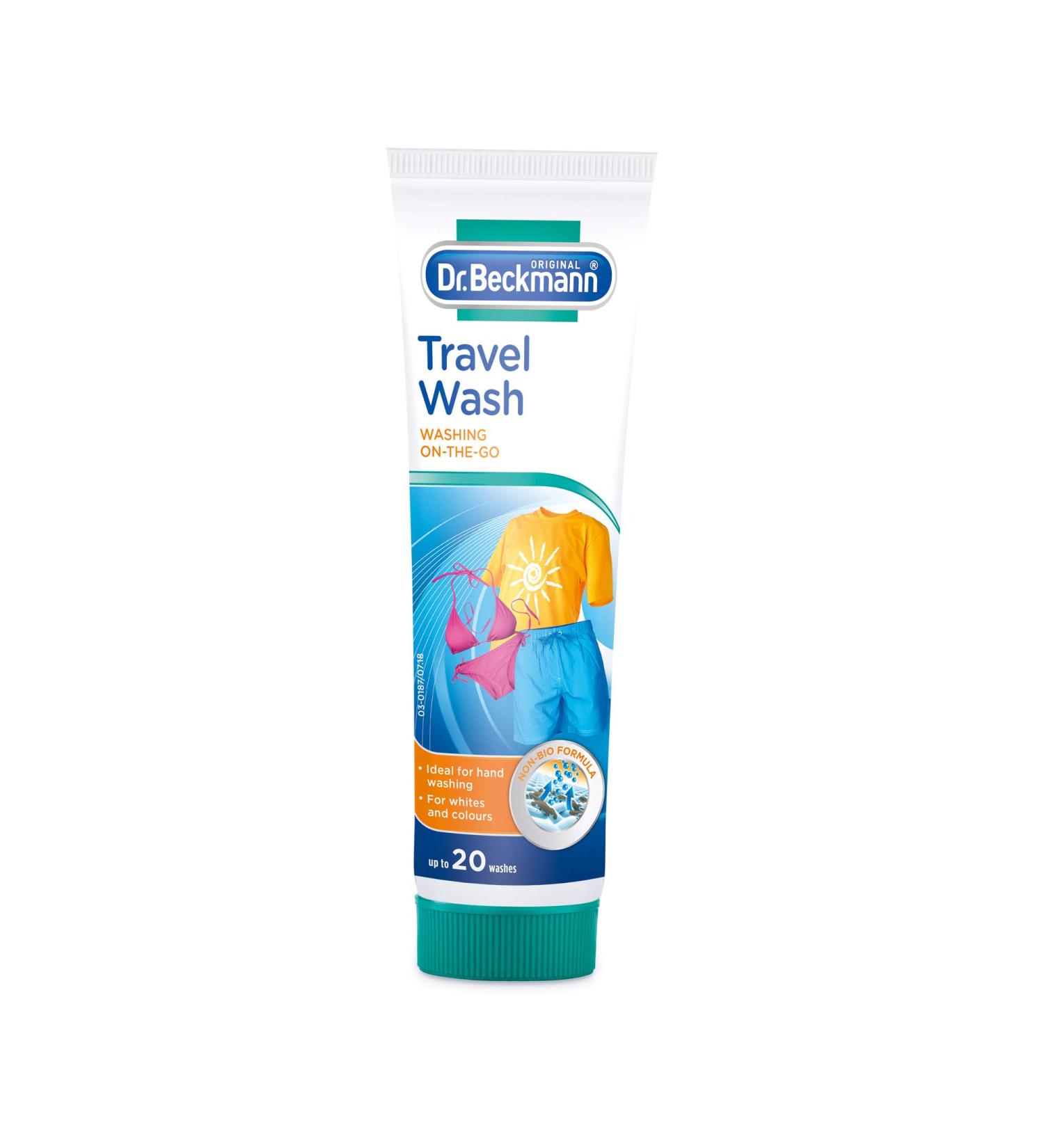2 X Dr. Beckmann Non-Bio Travel Wash Gel (Wash your clothes anytime anyplace)