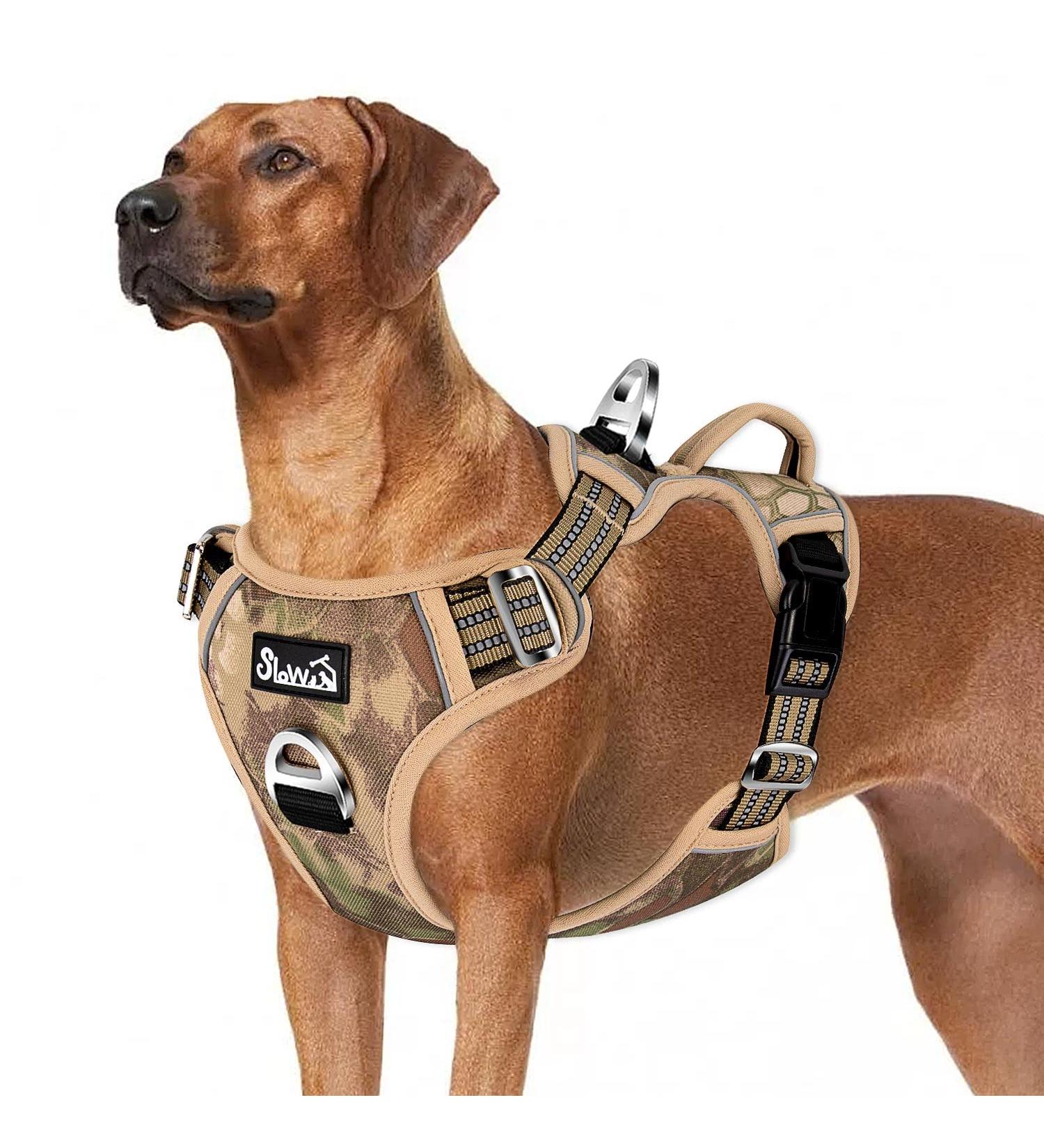 Buy Eyin Adjustable Dog Harness for Large Dogs - Camouflage Reflective Padded with Handle for Training (L: Neck 42-60cm Chest 47-86cm) - International Shipping - Buy Online on GoSupps.com